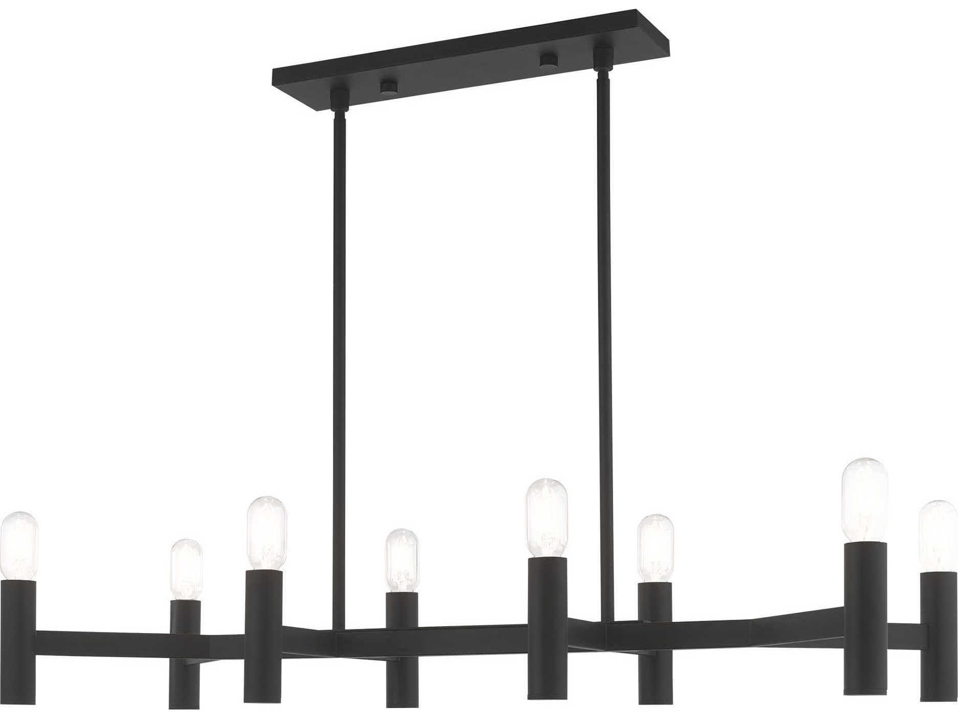 Livex Lighting Copenhagen 8-Light Black Geometric Island Pendant