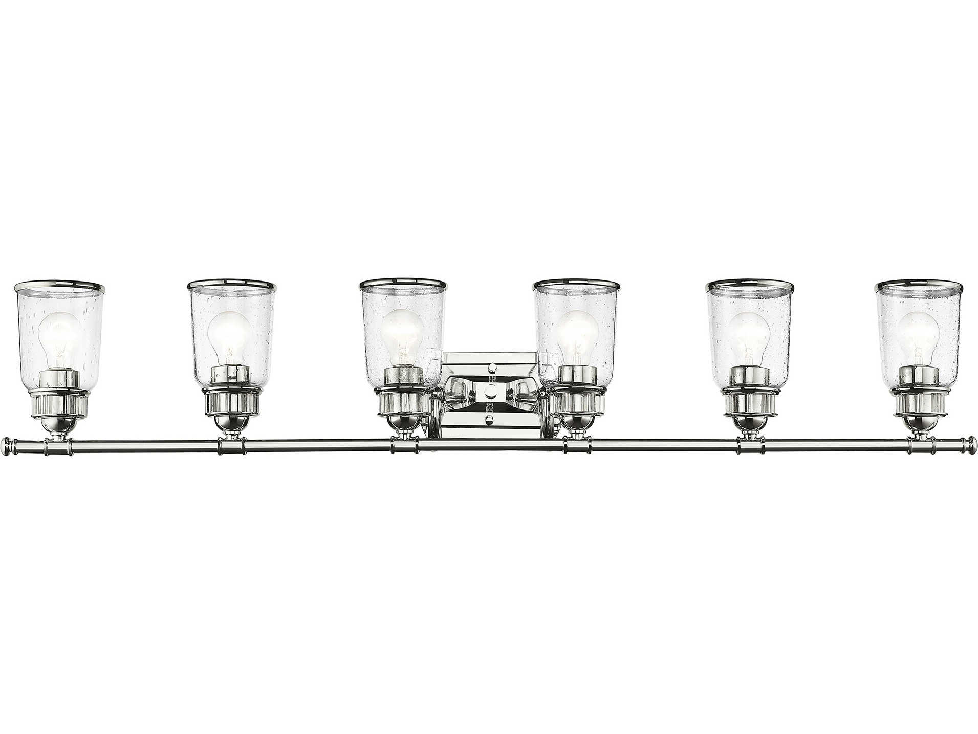 Livex Lighting Lawrenceville 6-Light Polished Chrome Glass Vanity Light