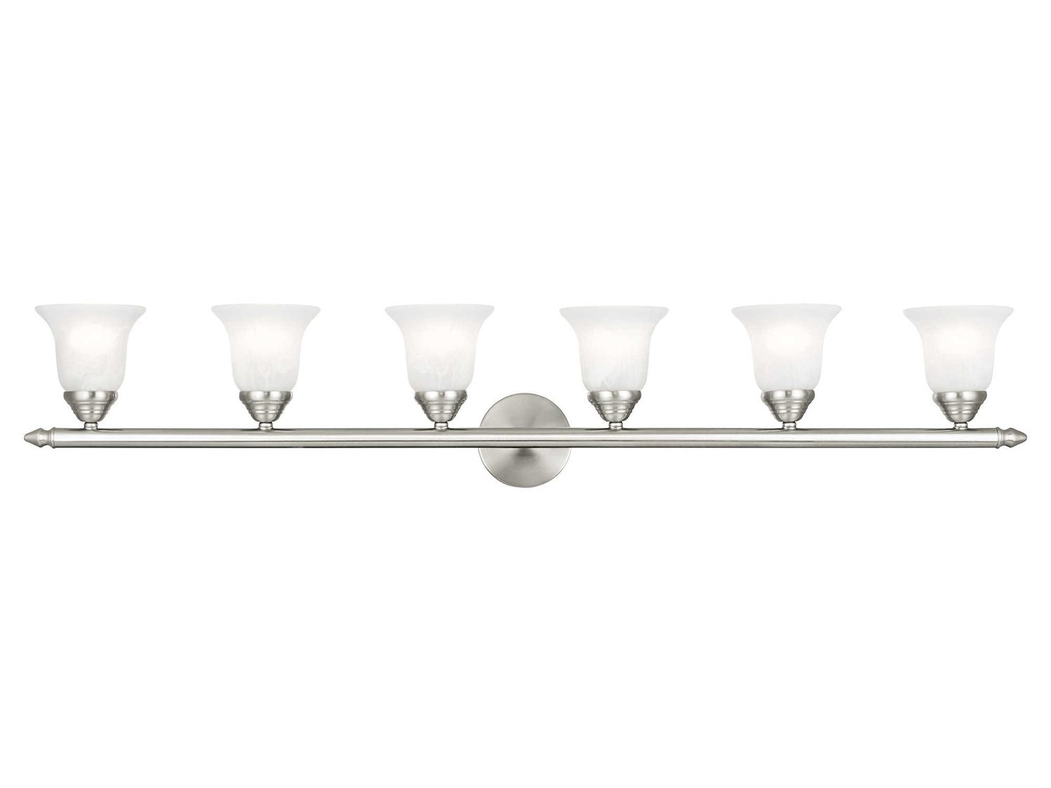 Livex Lighting Neptune 6-Light Brushed Nickel Glass Vanity Light