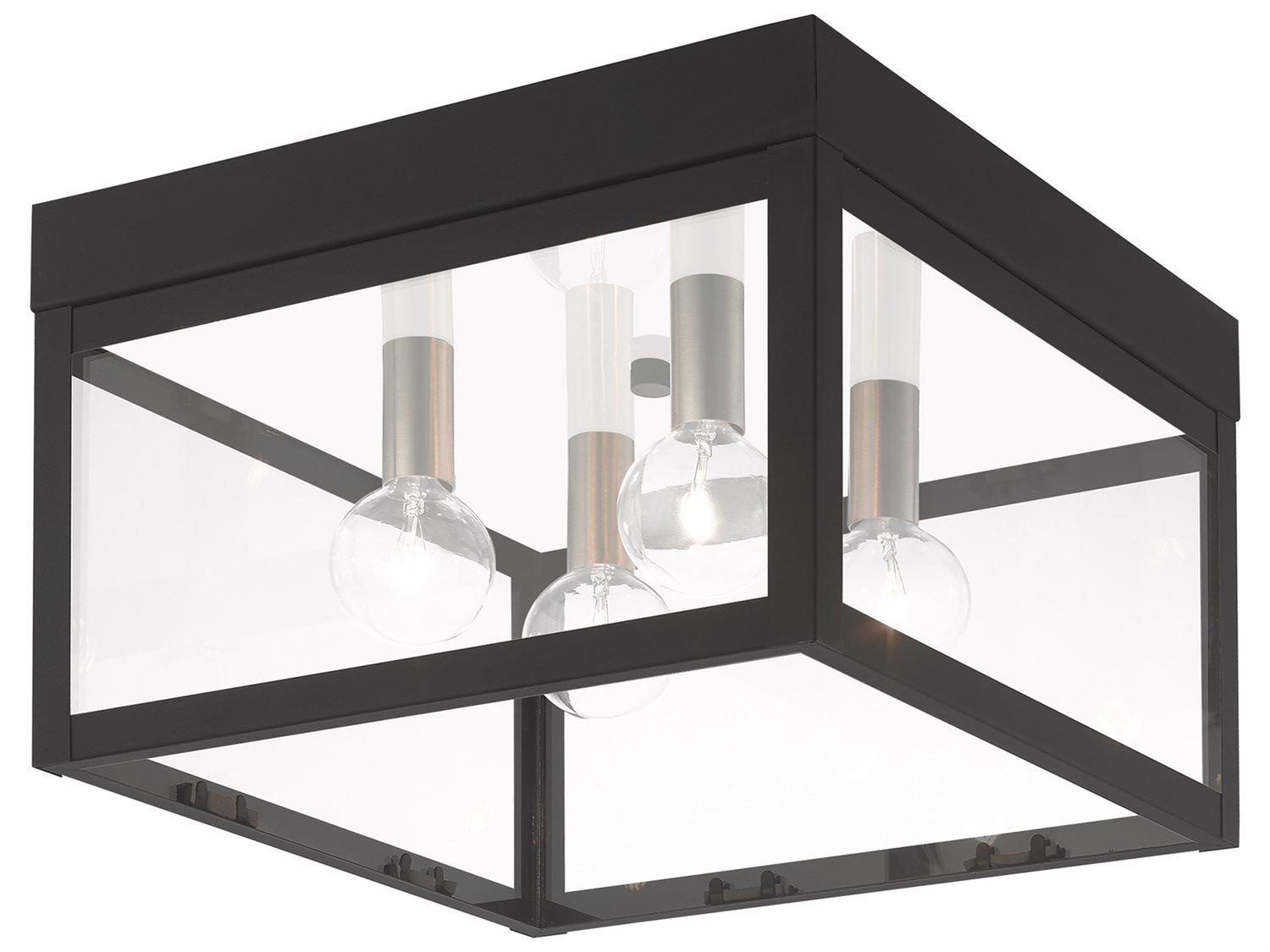 Livex Lighting Nyack 4 - Light Glass Outdoor Ceiling Light