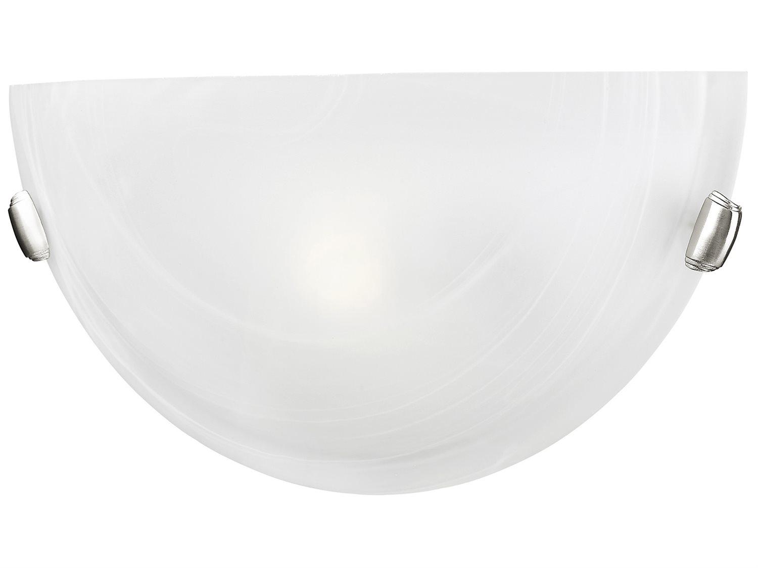 Livex Lighting Oasis 1-Light Brushed Nickel Glass Wall Sconce