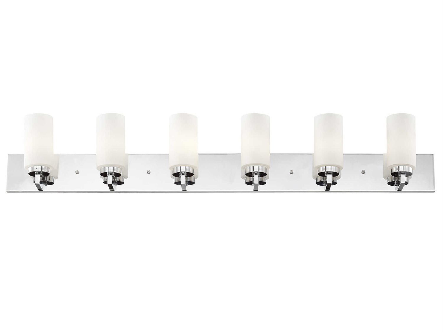 Livex Lighting West Lake 6-Light Chrome Glass Vanity Light