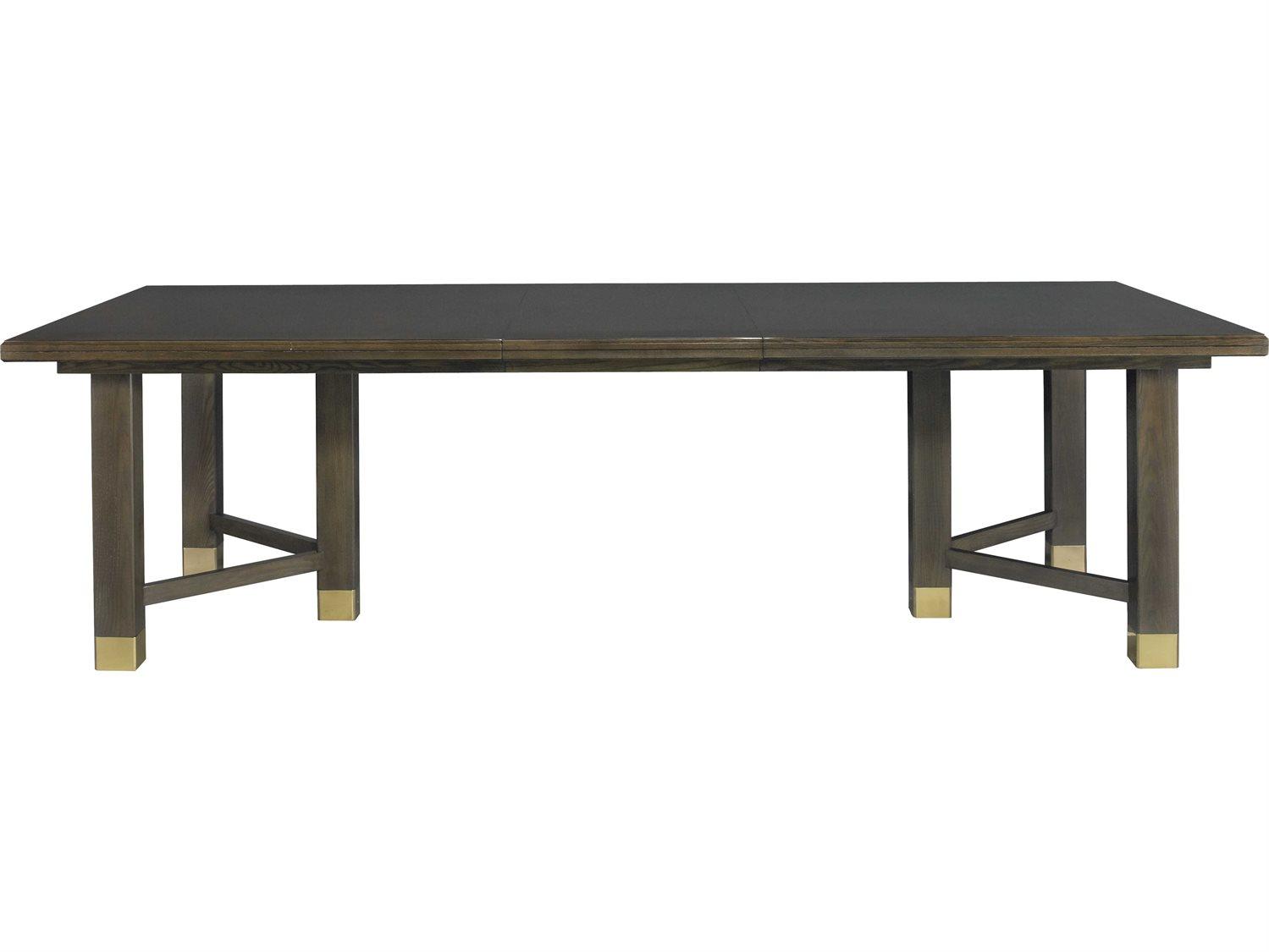Lillian August Workshop Bancroft - Extendable Rectangular Wood Modern Elm Brass Dining Table