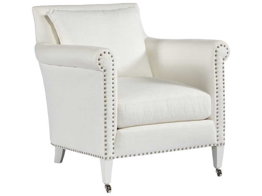 Lillian August Upholstery Paris Rolling Fabric Accent Chair
