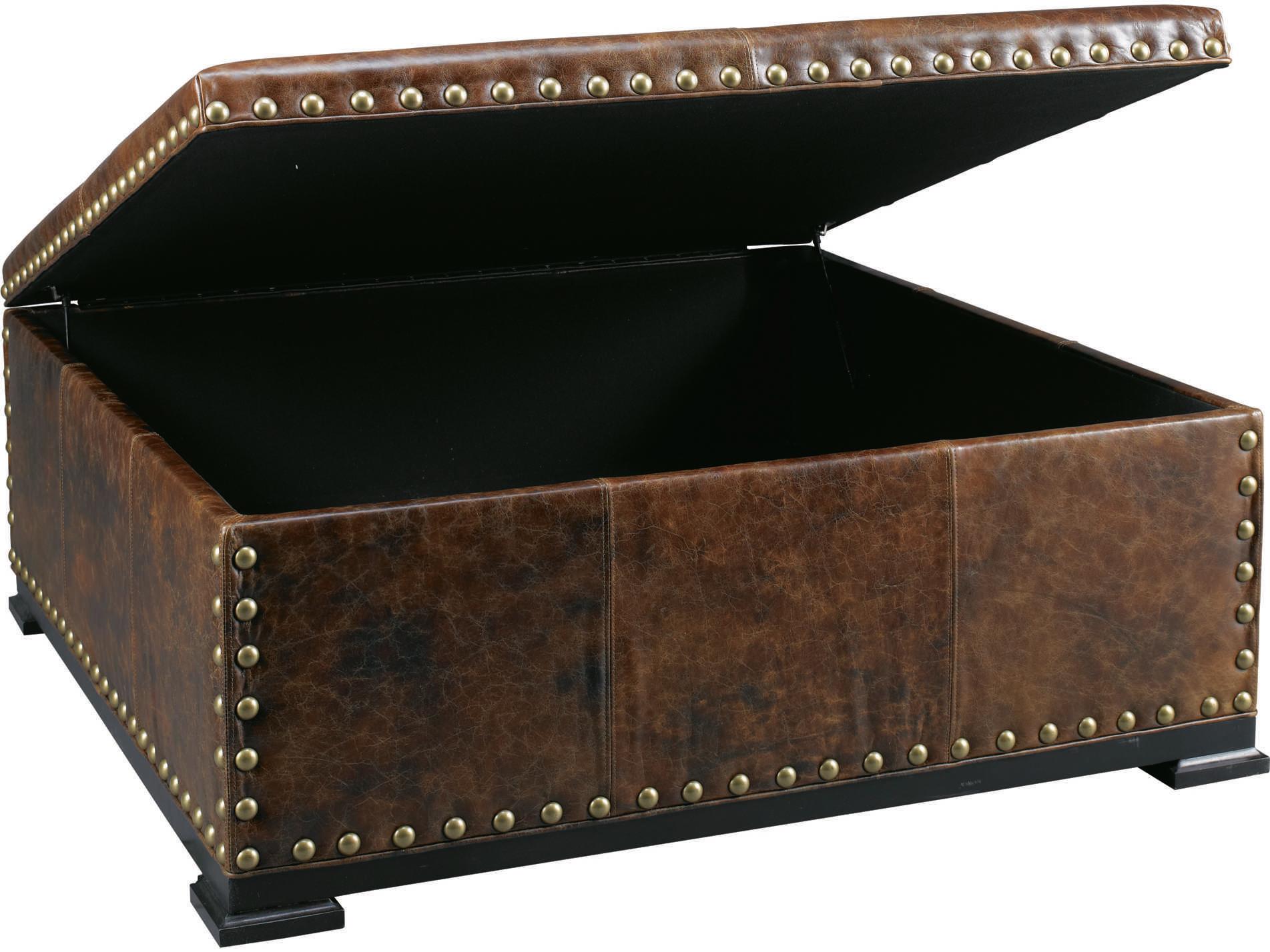 Lillian August Upholstery Leather Ottoman