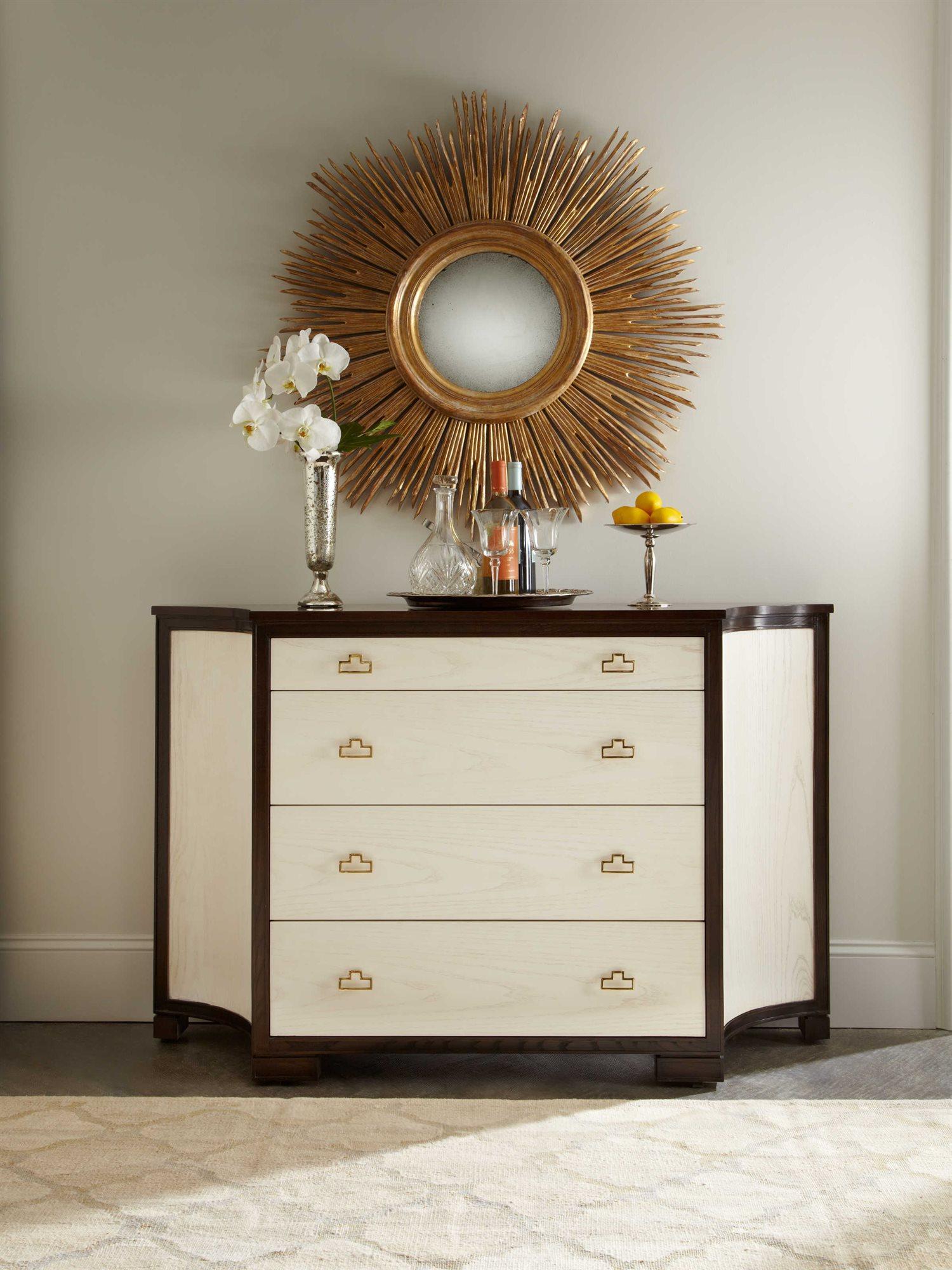 Lillian August Workshop Guy Clipped White Brown Ash Wood Accent Chest