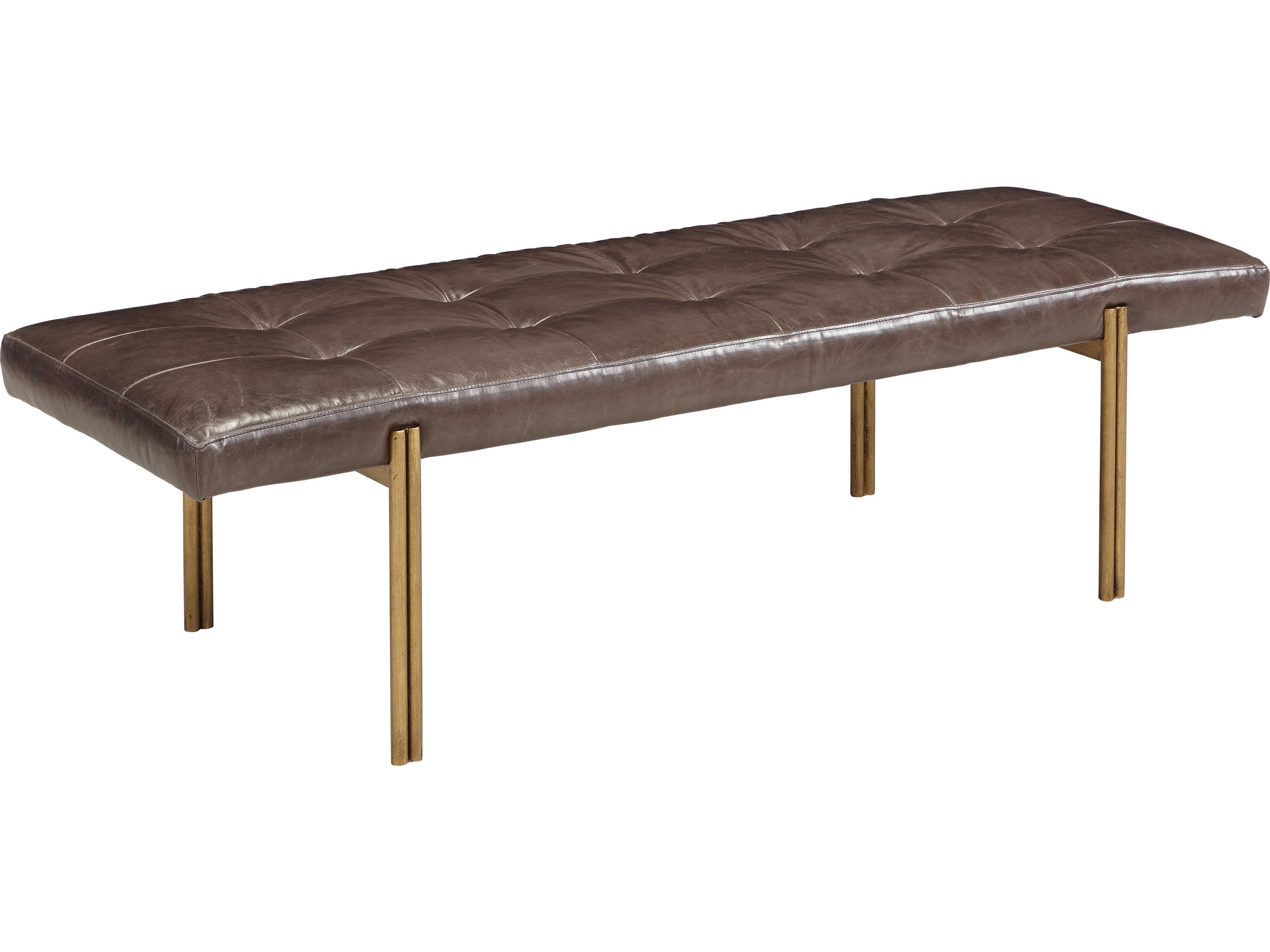 Lillian August Modern Living Leather Accent Bench