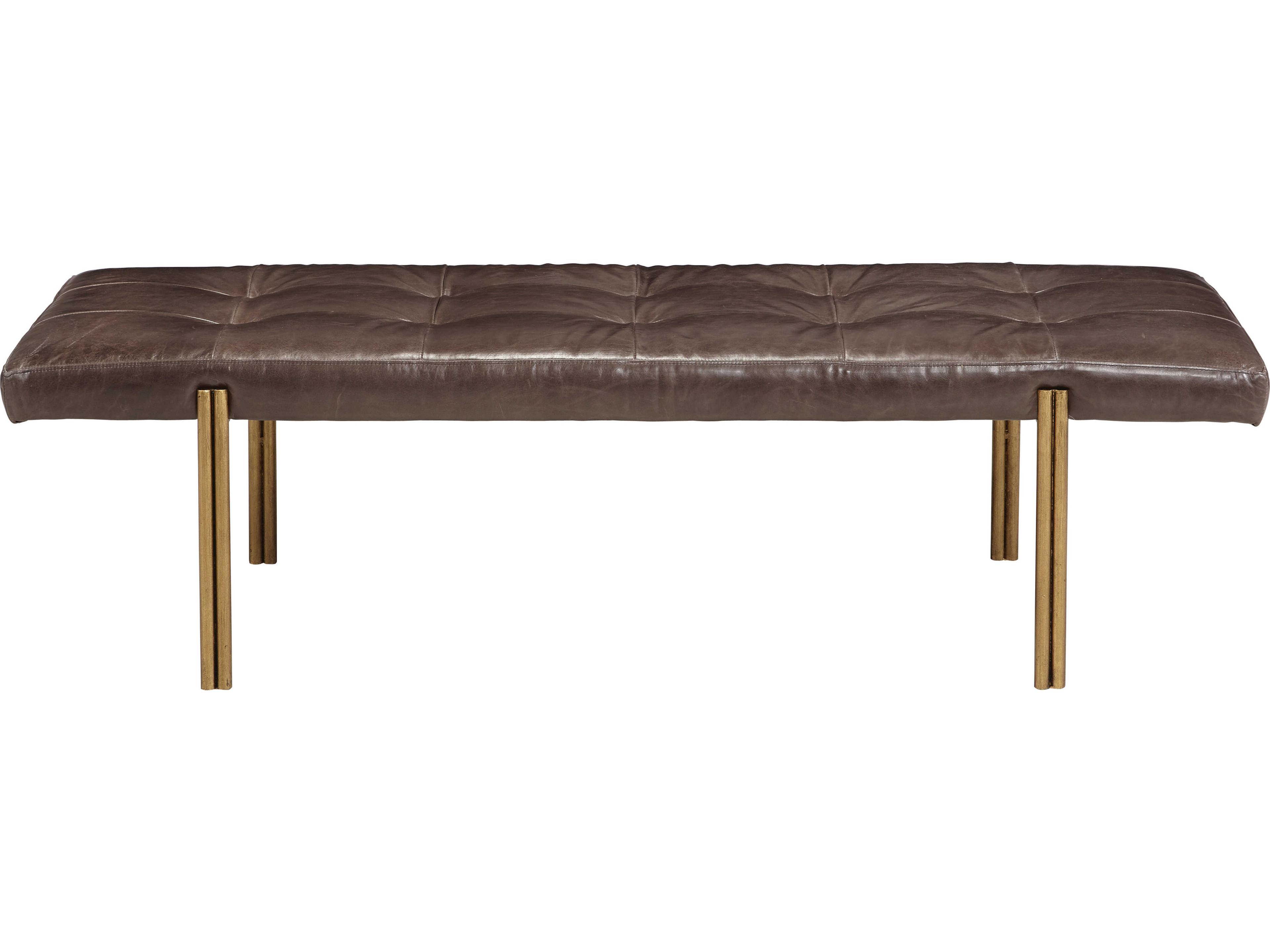 Lillian August Modern Living Leather Accent Bench