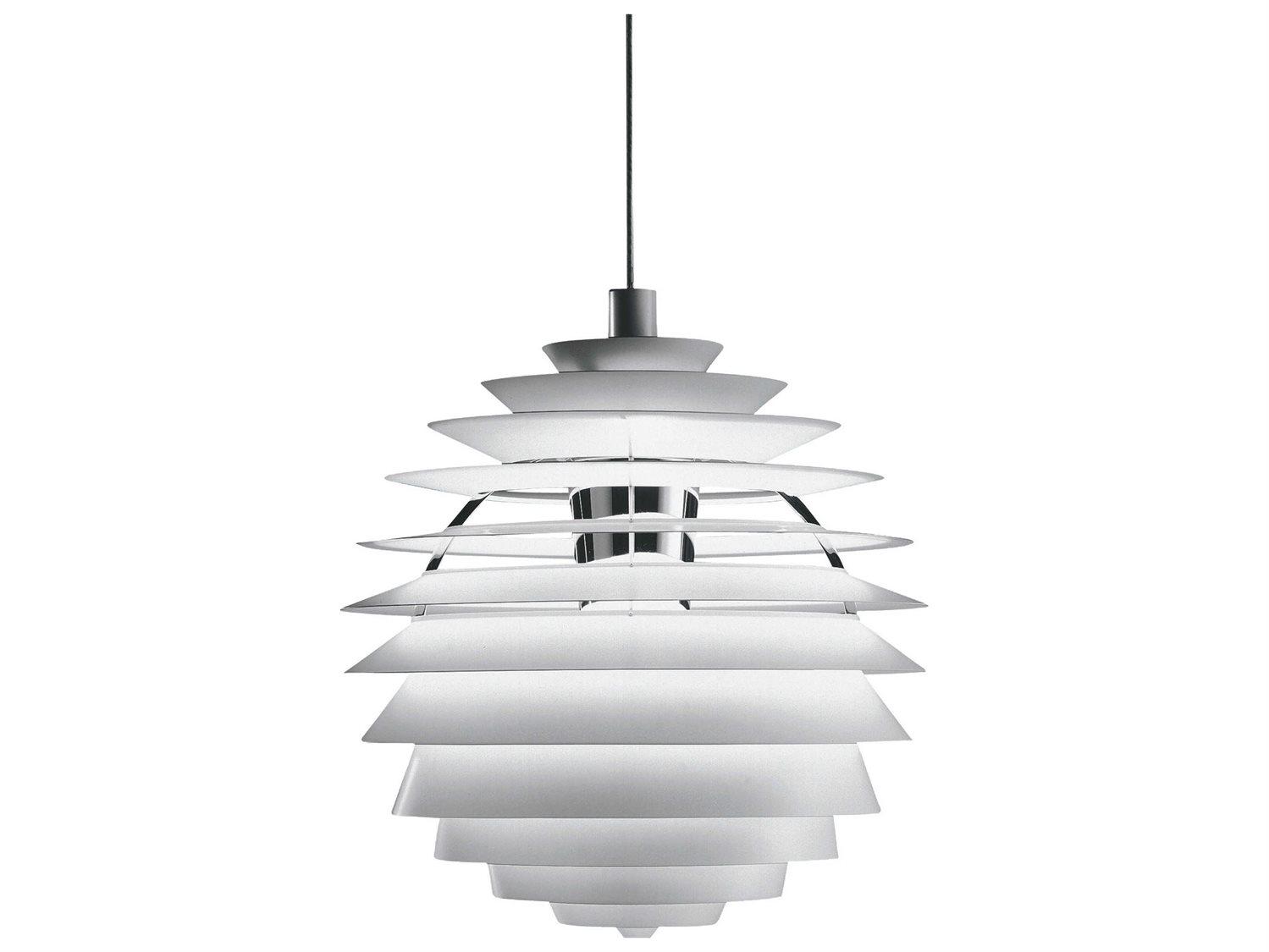 Louis Poulsen PH-Louvre White LED Tiered Pendant