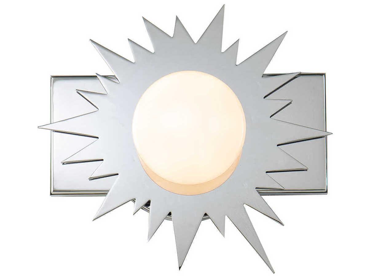 Lucas McKearn Soleil 1-Light Polished Chrome Glass LED Wall Sconce
