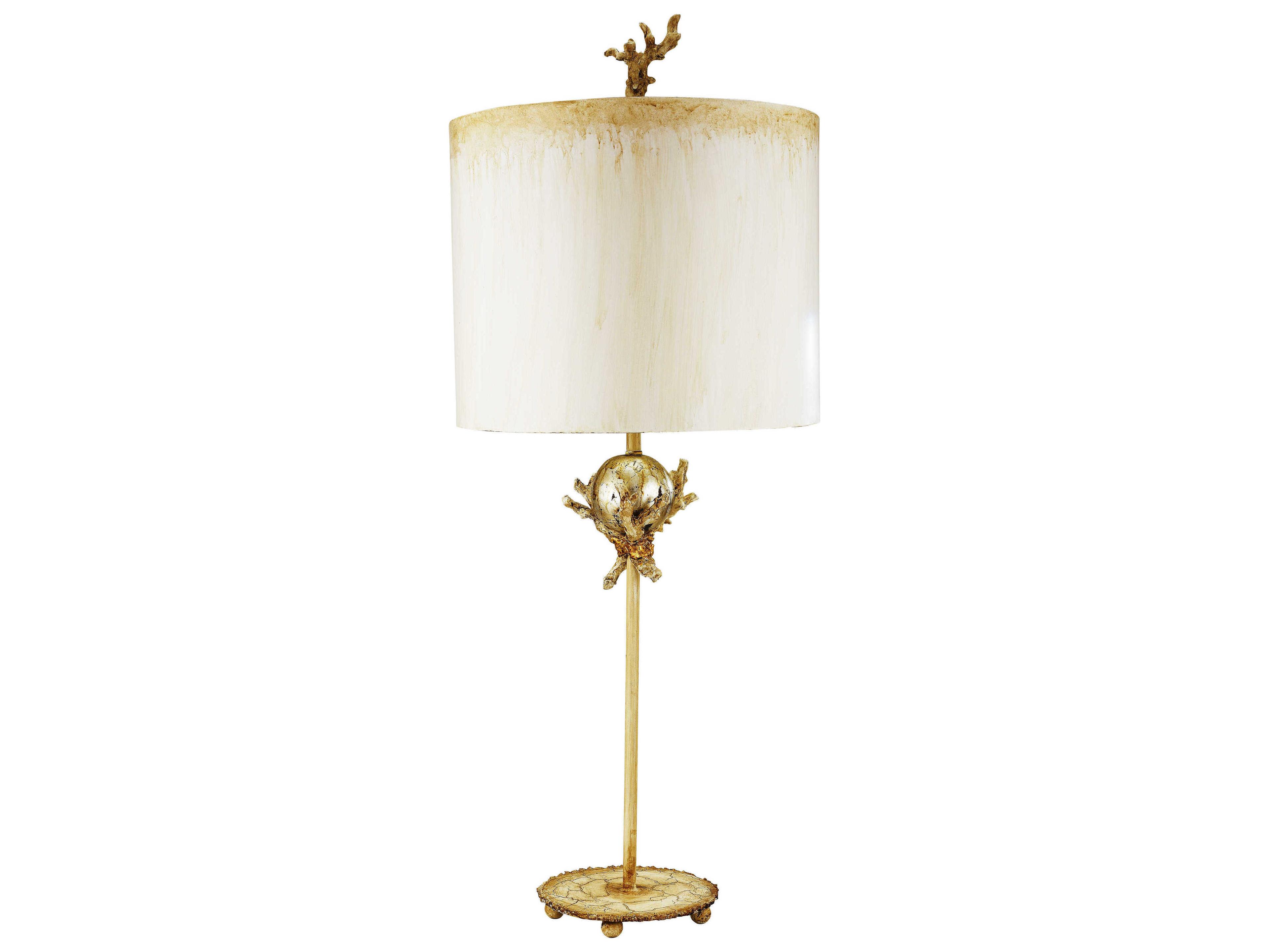 Lucas McKearn Trellis Putty Silver Leaf Buffet Lamp