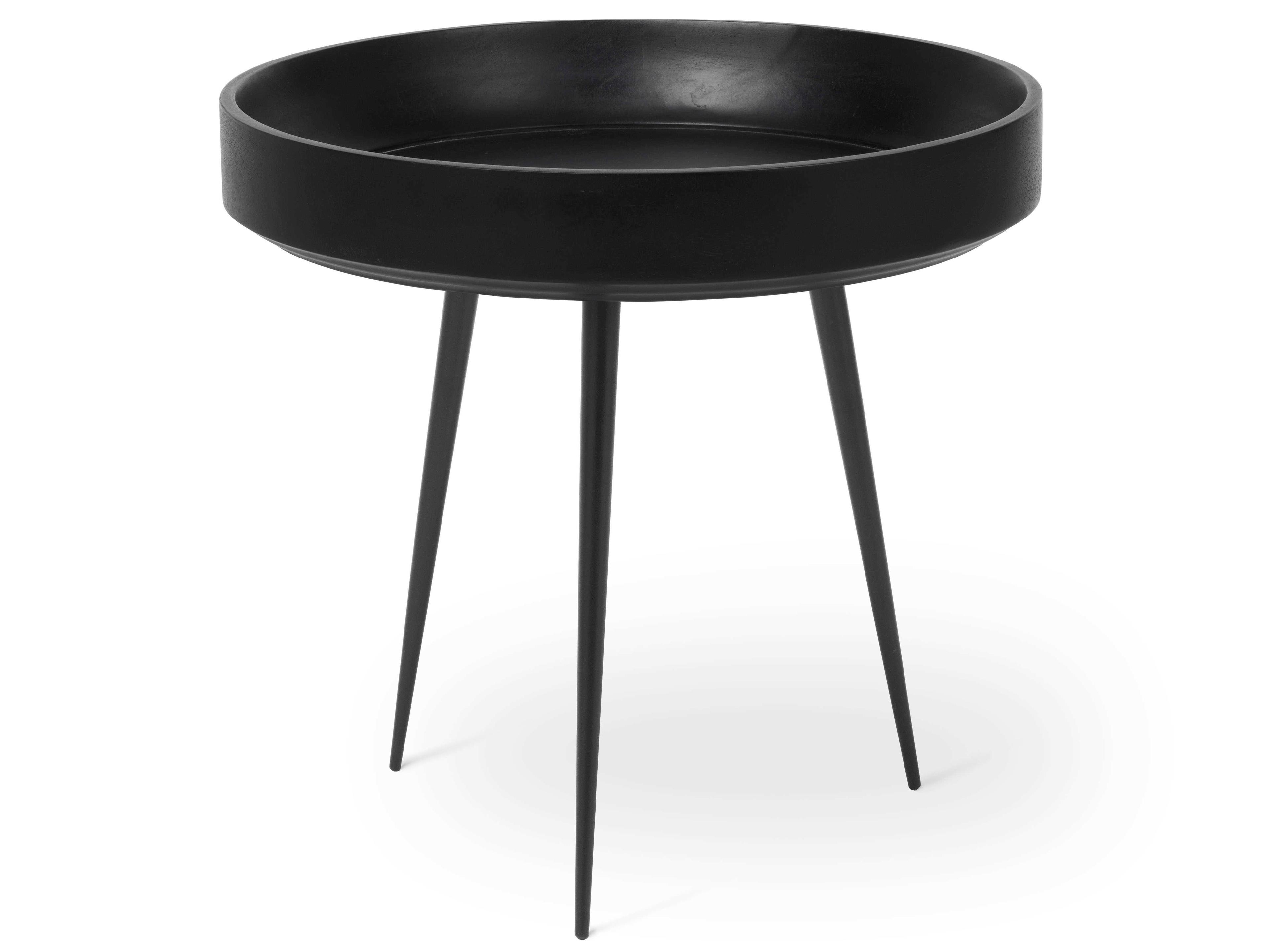 Mater Bowl Round Wood Black Coffee Table