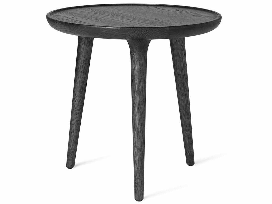 Mater Round Wood Black Stain Coffee Table