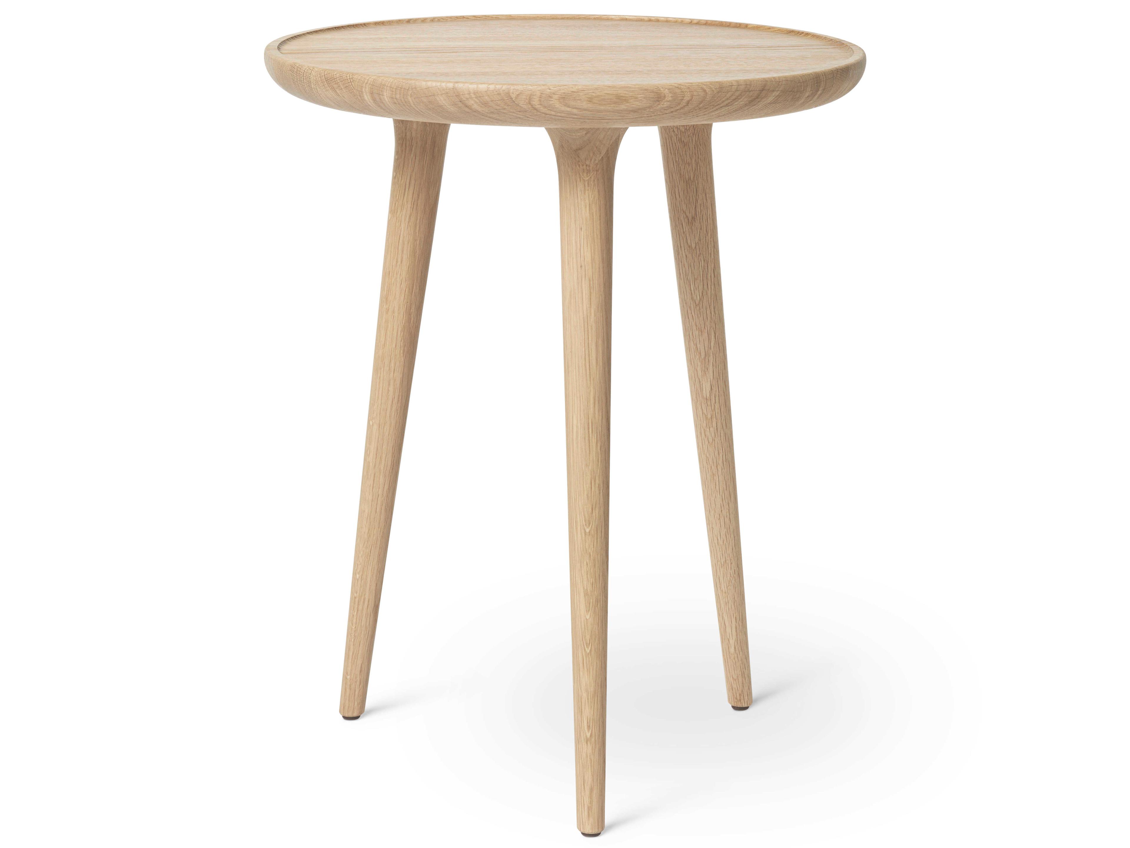 Mater Round Wood Matt Lacquered End Table
