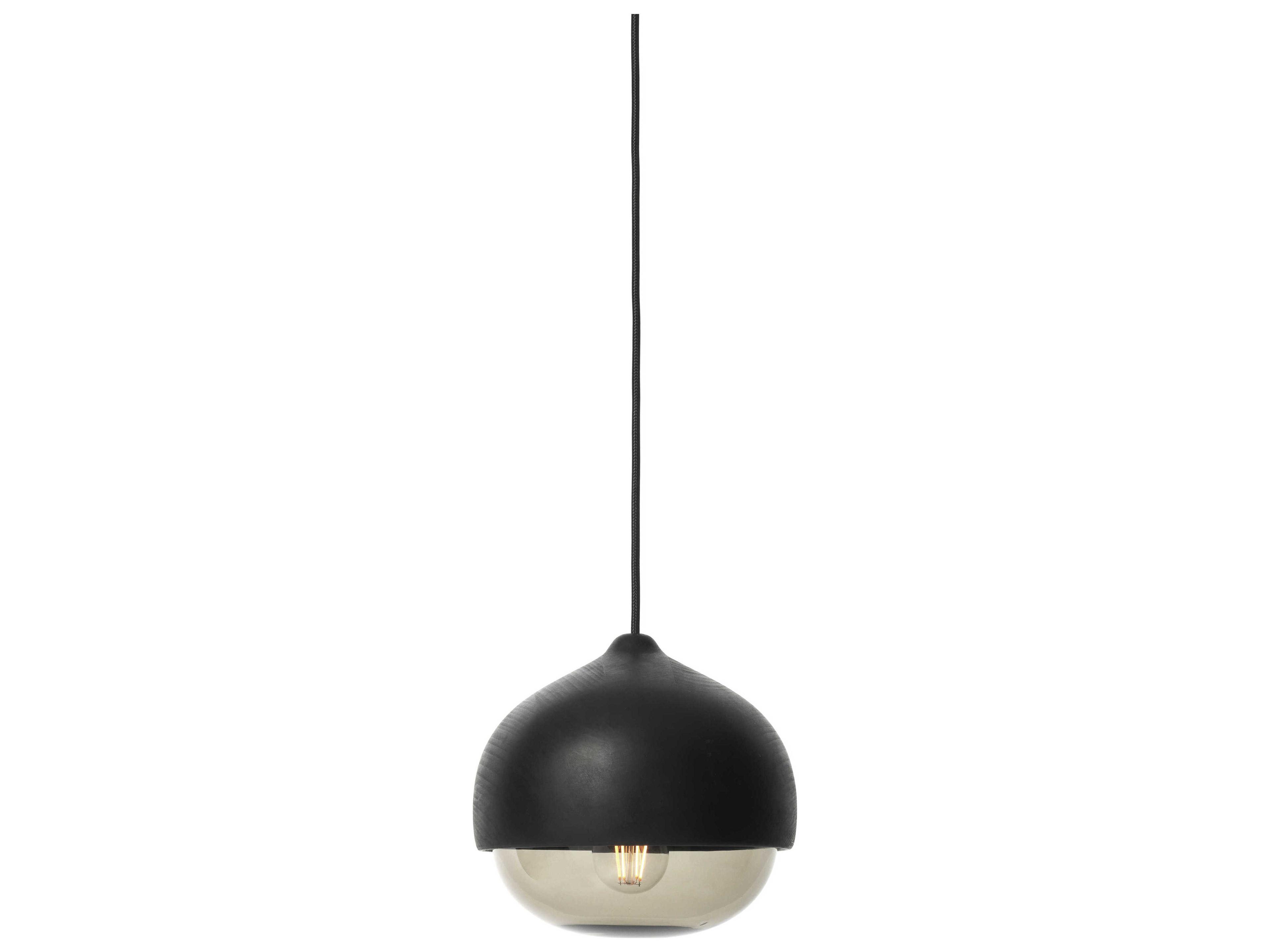 Mater Terho Black Lacquered Glass LED Bell Mini Pendant