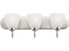 Maxim Lighting Axis 3-Light Satin Nickel Glass Vanity Light