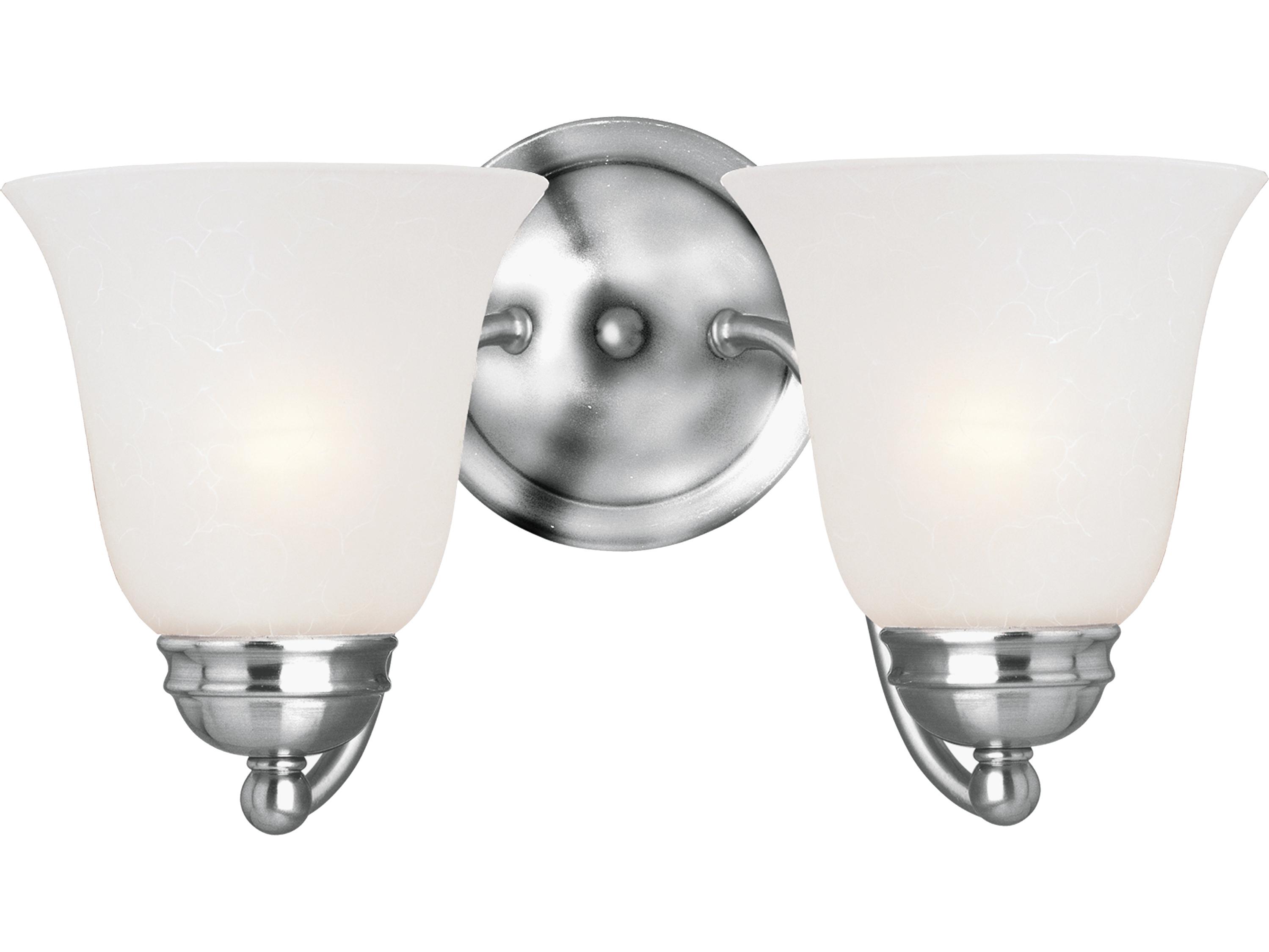 Maxim Lighting Basix 2-Light Polished Chrome Glass Vanity Light
