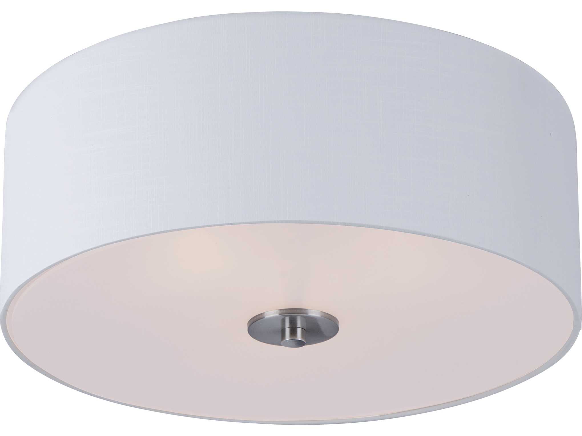 Maxim Lighting Bongo Satin Nickel Drum Flush Mount