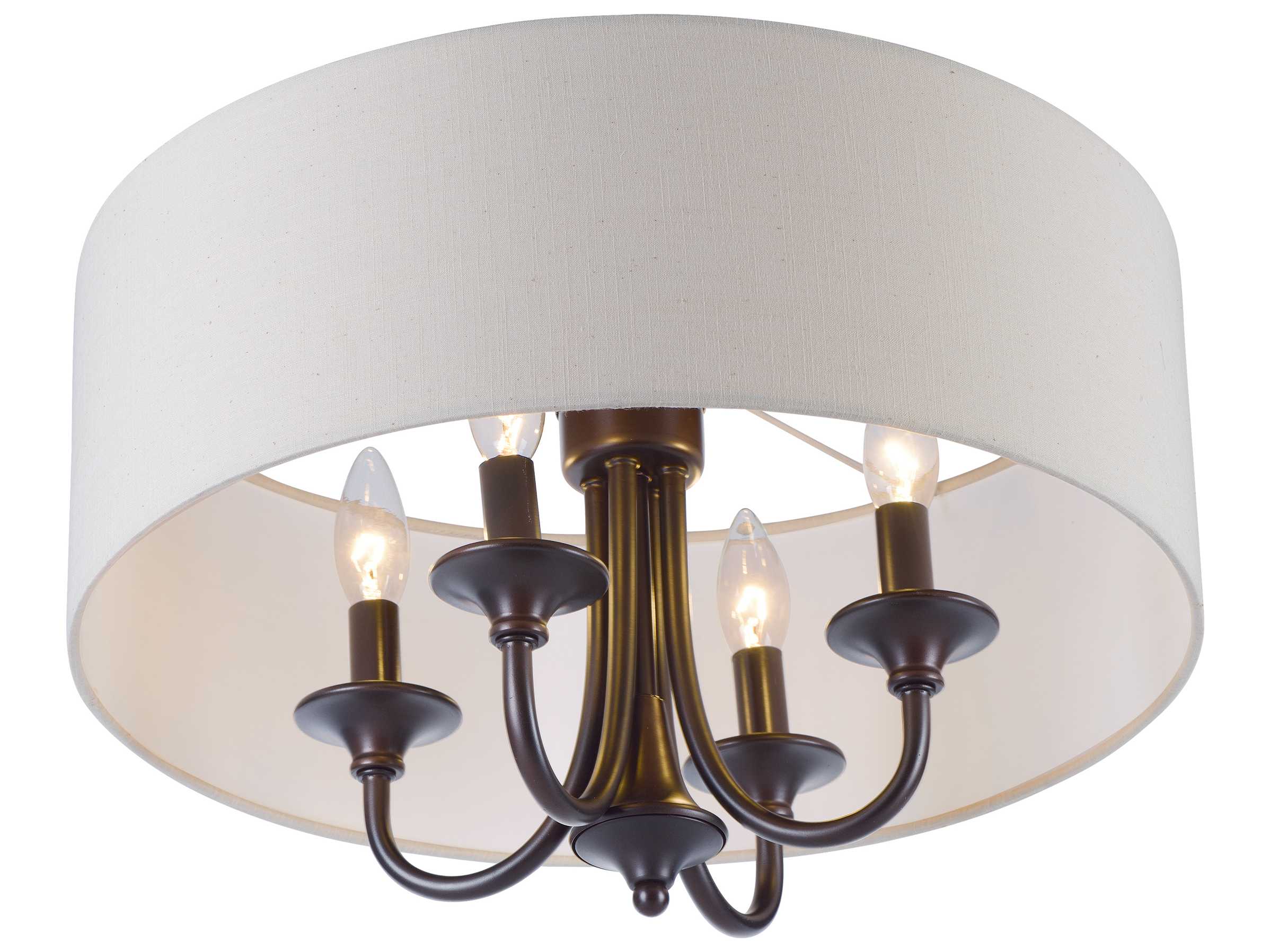 Maxim Lighting Bongo Oil Rubbed Bronze Drum Semi Flush Mount