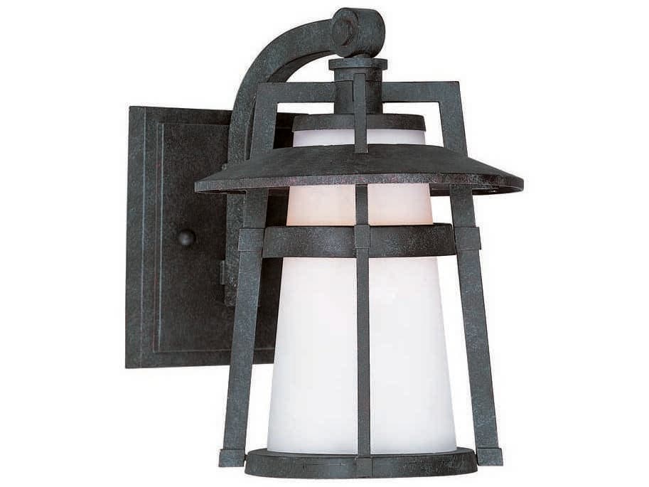 Maxim Lighting Calistoga & Satin White Glass Incandescent Outdoor Wall Light