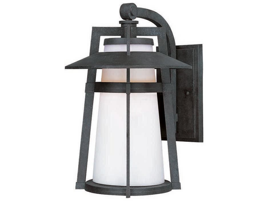 Maxim Lighting Calistoga & Satin White Glass Incandescent Outdoor Wall Light