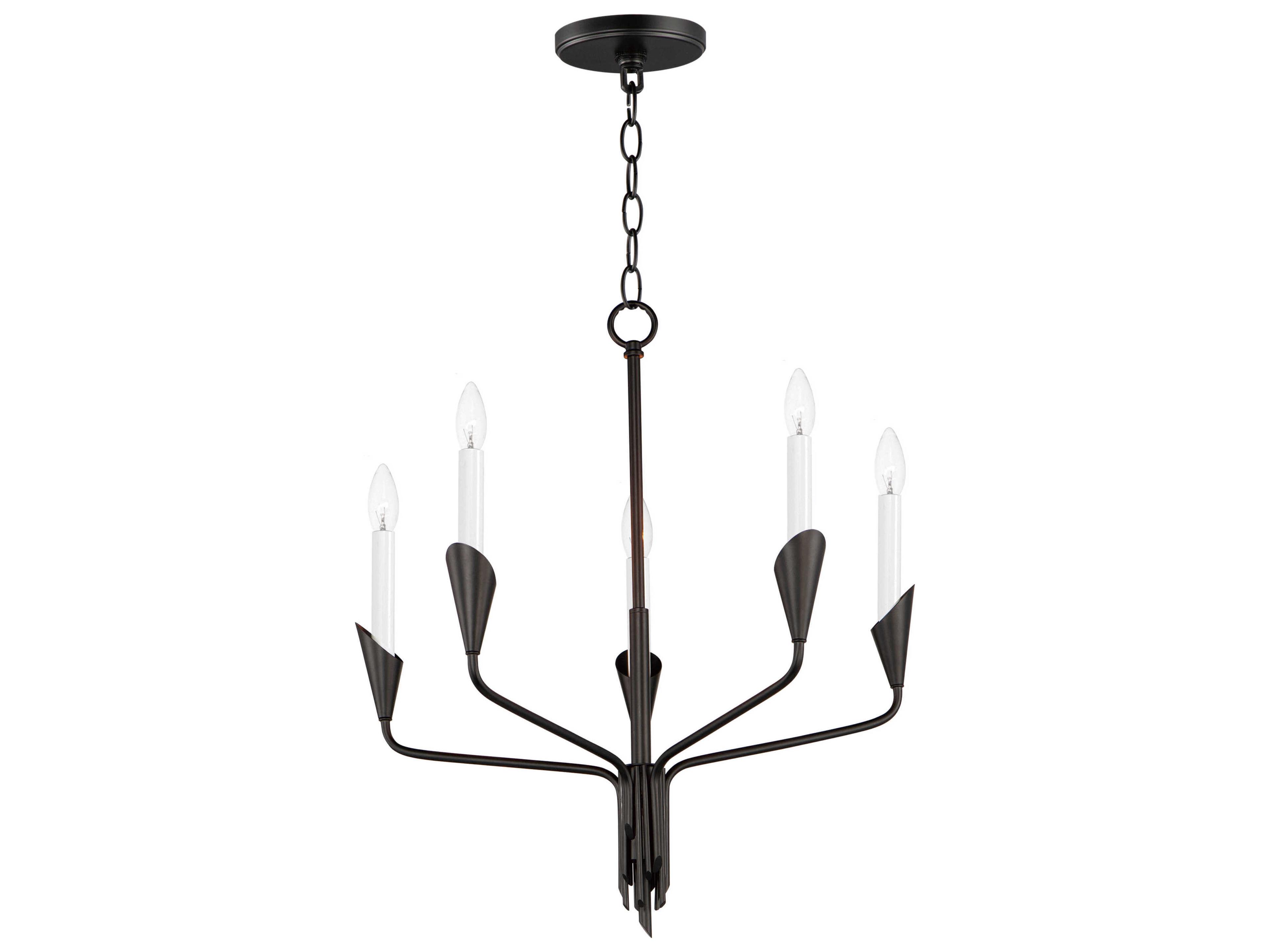 Maxim Lighting Calyx 5-Light Black Candelabra Chandelier