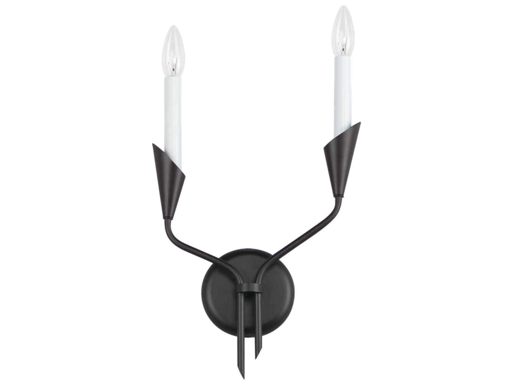Maxim Lighting Calyx 2-Light Black Wall Sconce