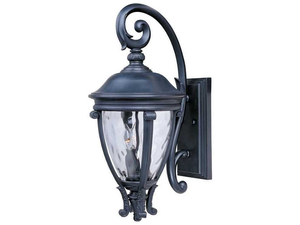 Maxim Lighting Camden & Water Glass 3 - Light Outdoor Wall Light