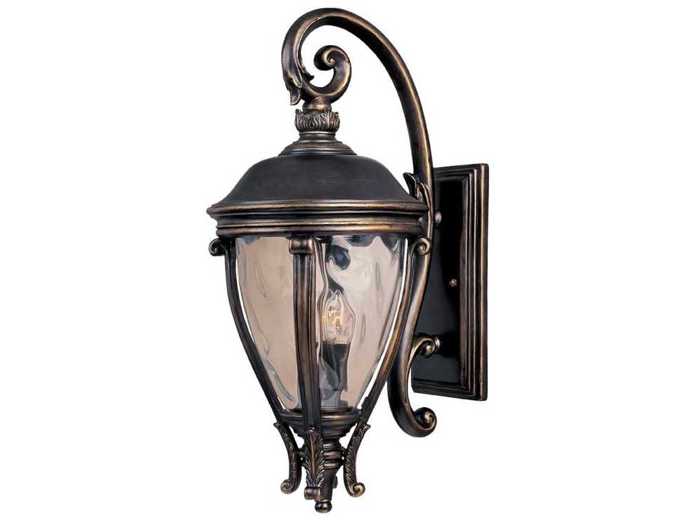 Maxim Lighting Camden & Water Glass 3 - Light Outdoor Wall Light
