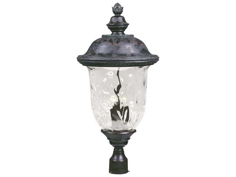 Maxim Lighting Carriage House VX & Water Glass 3 - Light Incandescent Outdoor Post Light