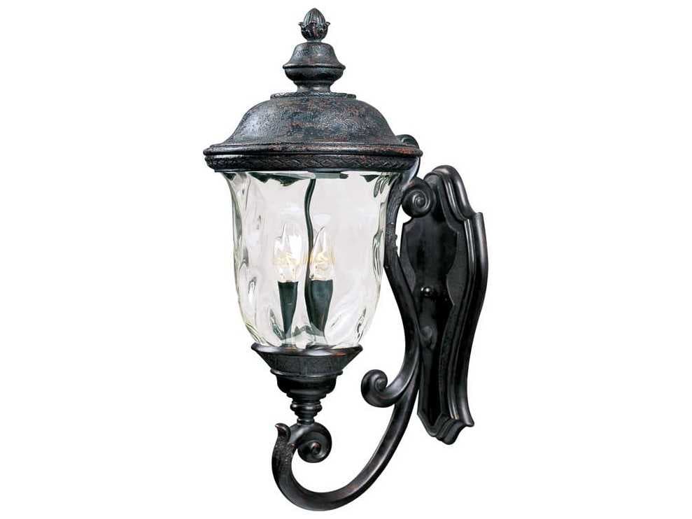 Maxim Lighting Carriage House VX & Water Glass 3 - Light Incandescent Outdoor Wall Light