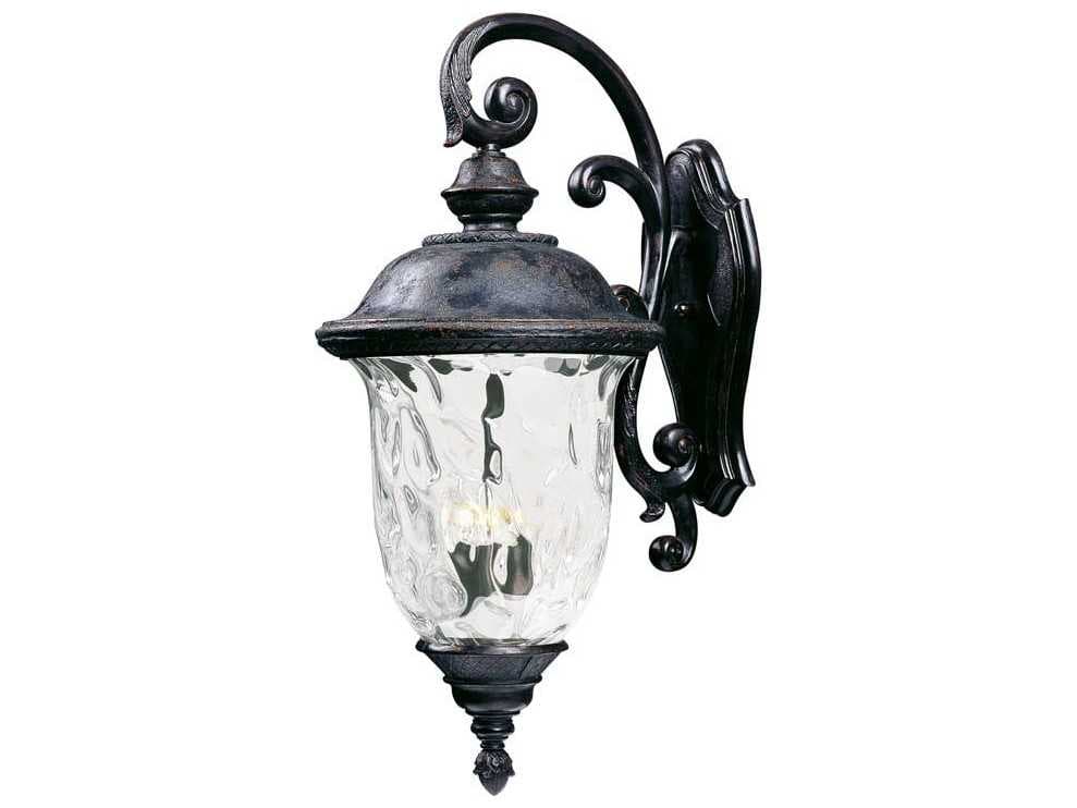 Maxim Lighting Carriage House VX & Water Glass 3 - Light Incandescent Outdoor Wall Light