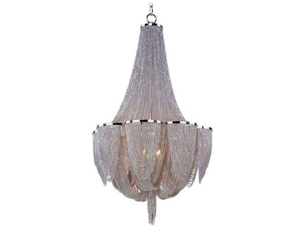 Maxim Lighting Chantilly 1-Light Polished Nickel Empire Chandelier