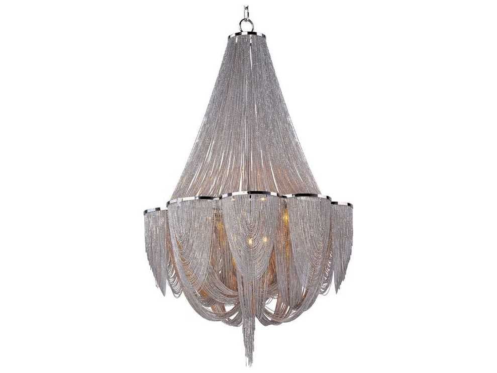 Maxim Lighting Chantilly 12-Light Polished Nickel Empire Chandelier