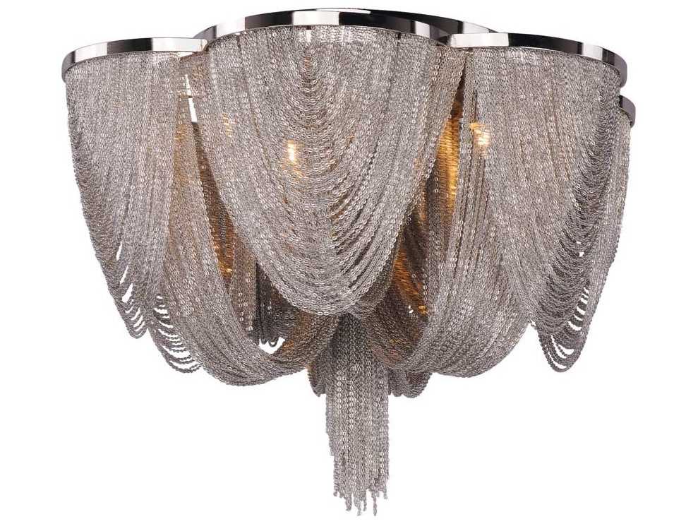 Maxim Lighting Chantilly 6-Light Polished Nickel Flush Mount