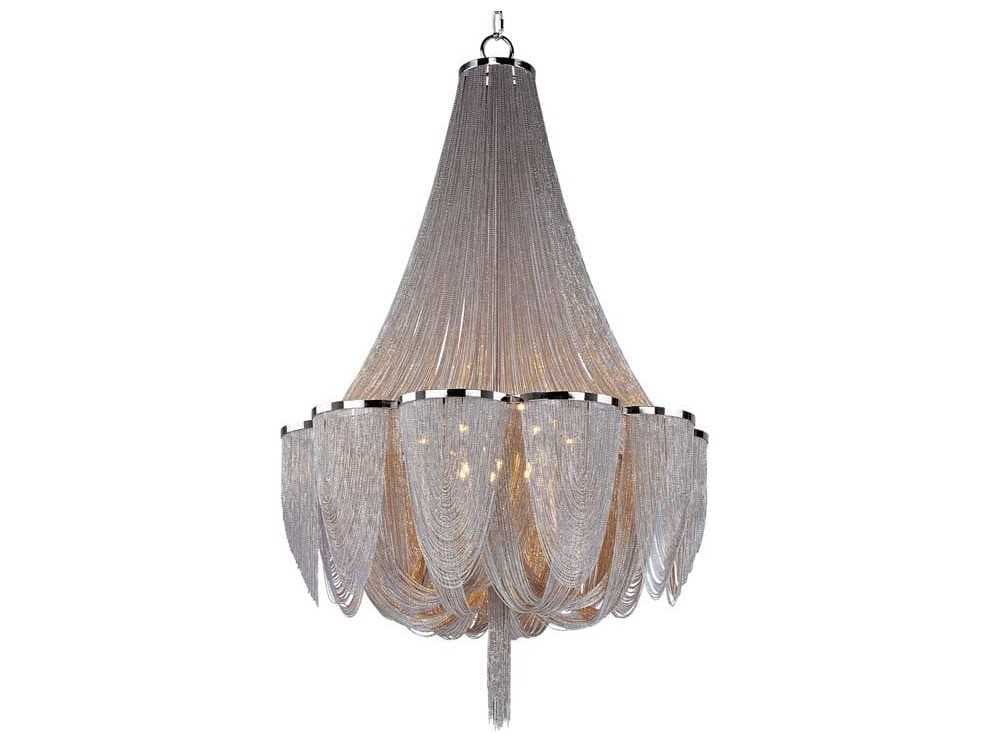 Maxim Lighting Chantilly 1-Light Polished Nickel Empire Chandelier