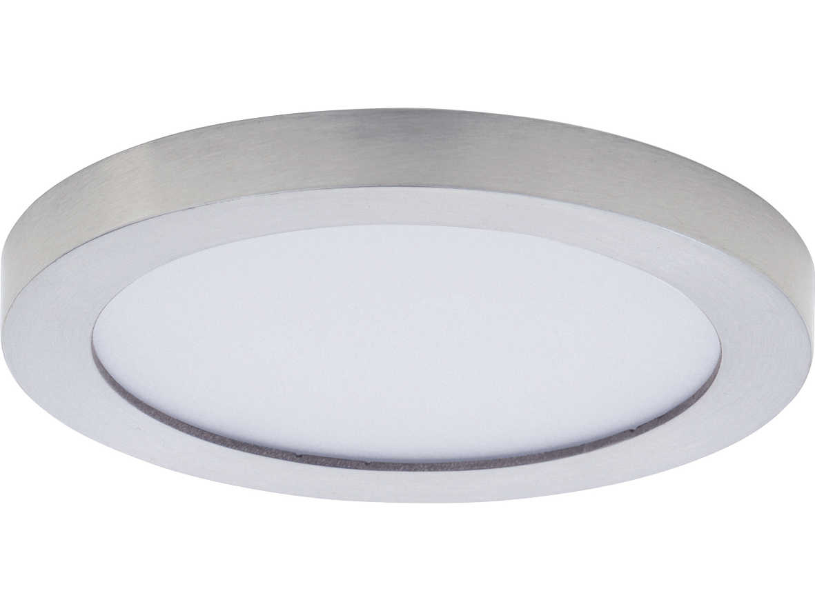 Maxim Lighting Chip 1-Light Silver LED Round Flush Mount