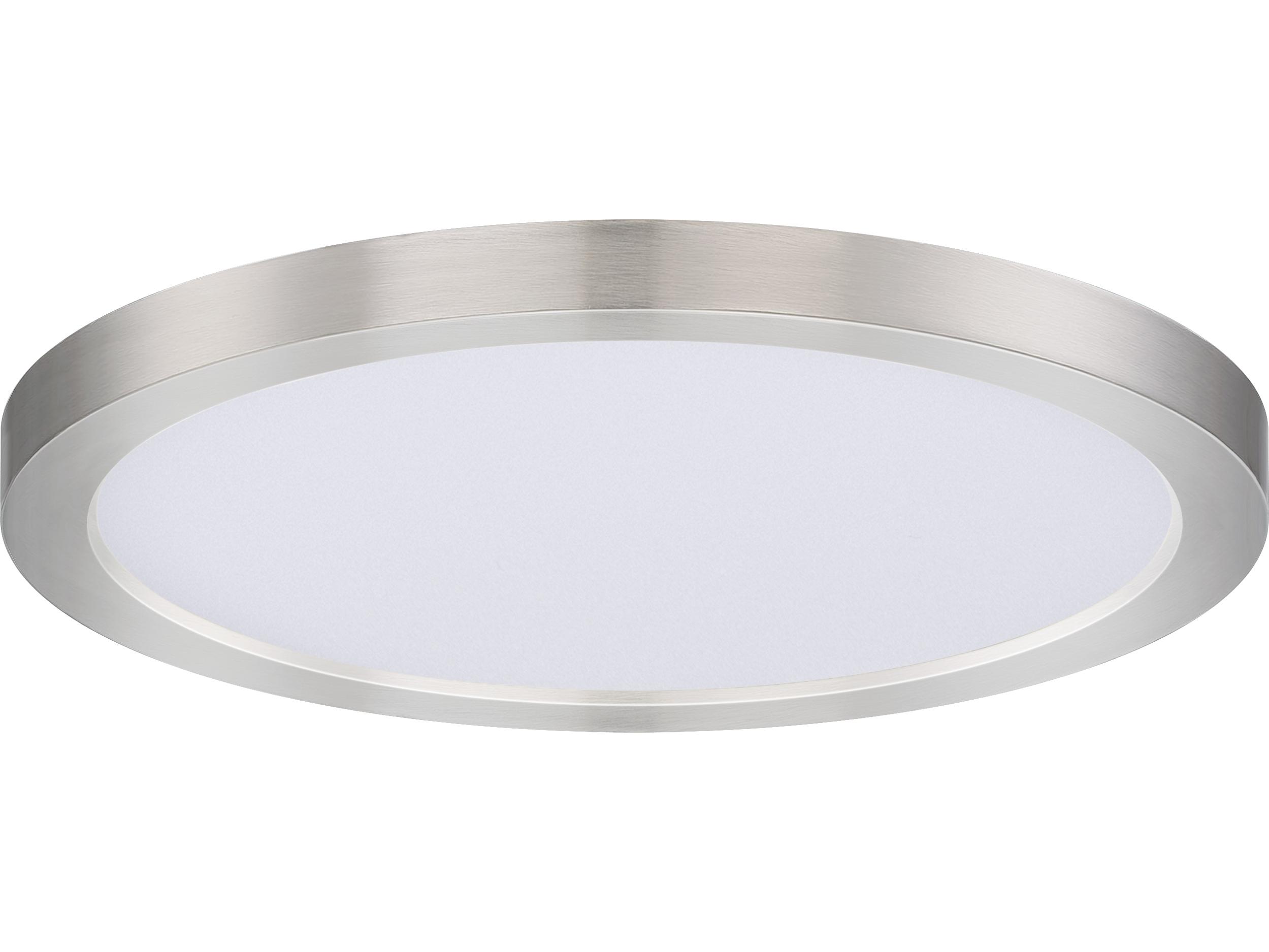 Maxim Lighting Chip 1-Light Satin Nickel LED Round Flush Mount