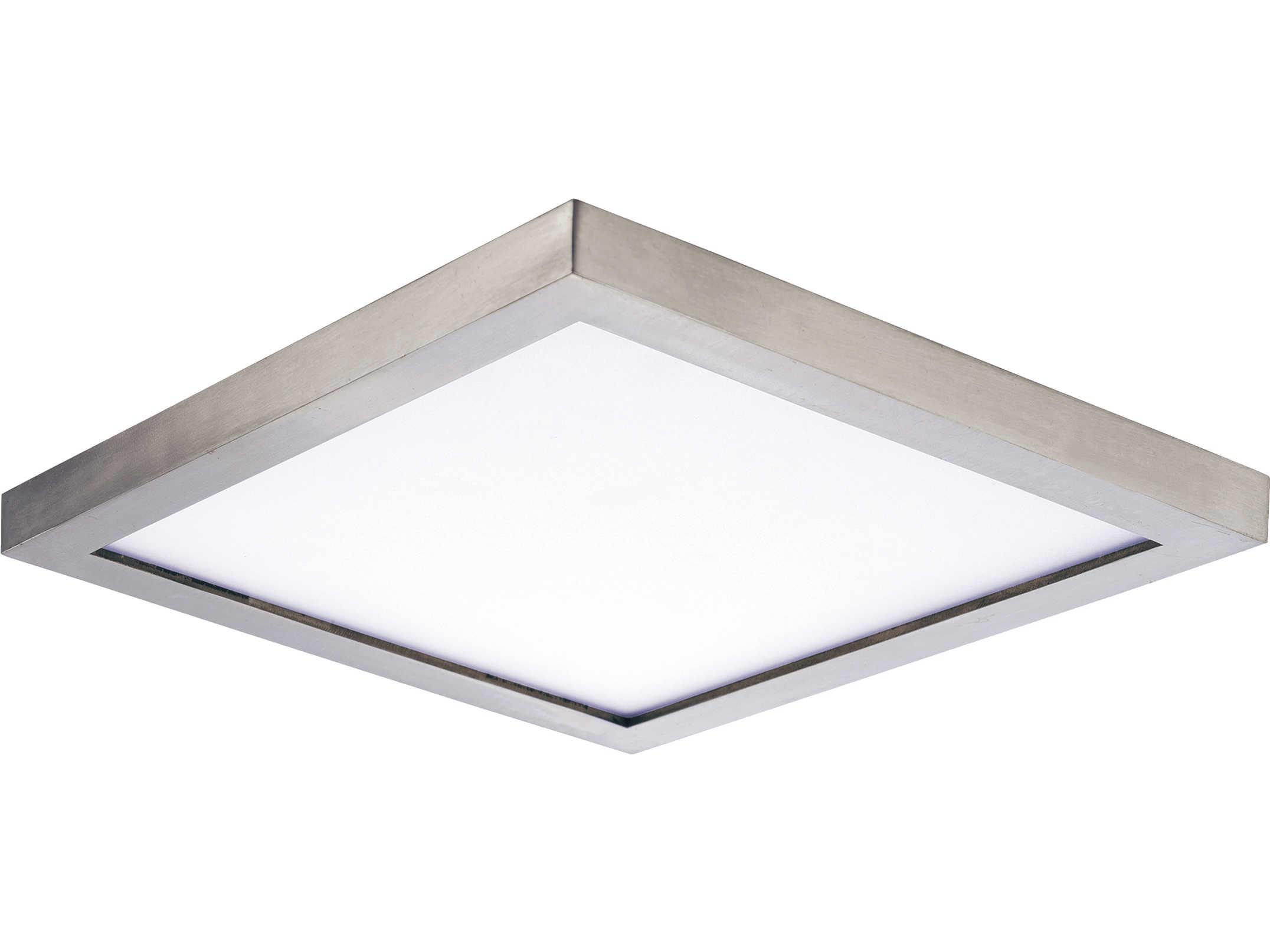 Maxim Lighting Chip 1-Light Silver LED Geometric Flush Mount