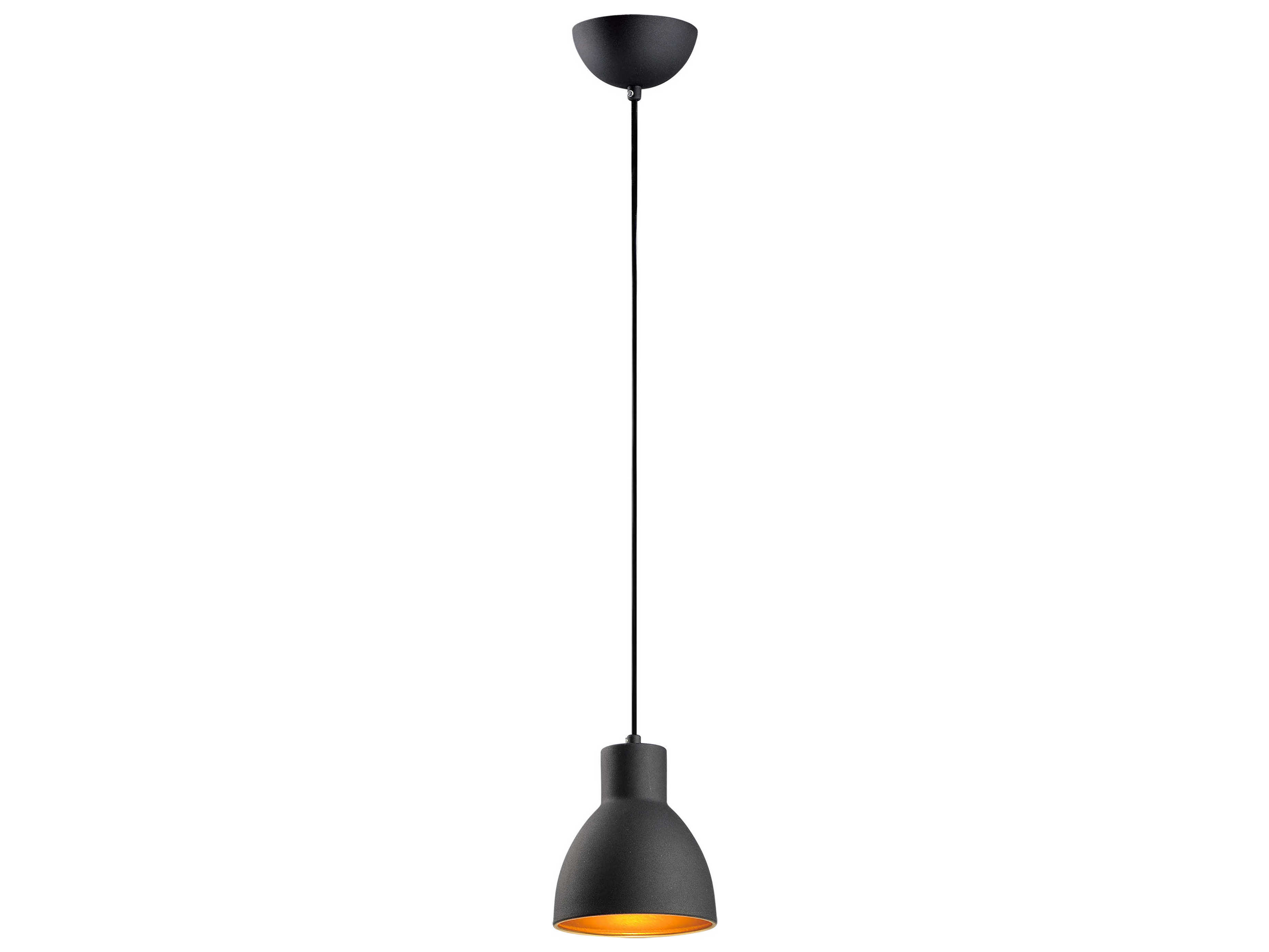 Maxim Lighting Cora 1-Light Black Gold Bell Mini Pendant