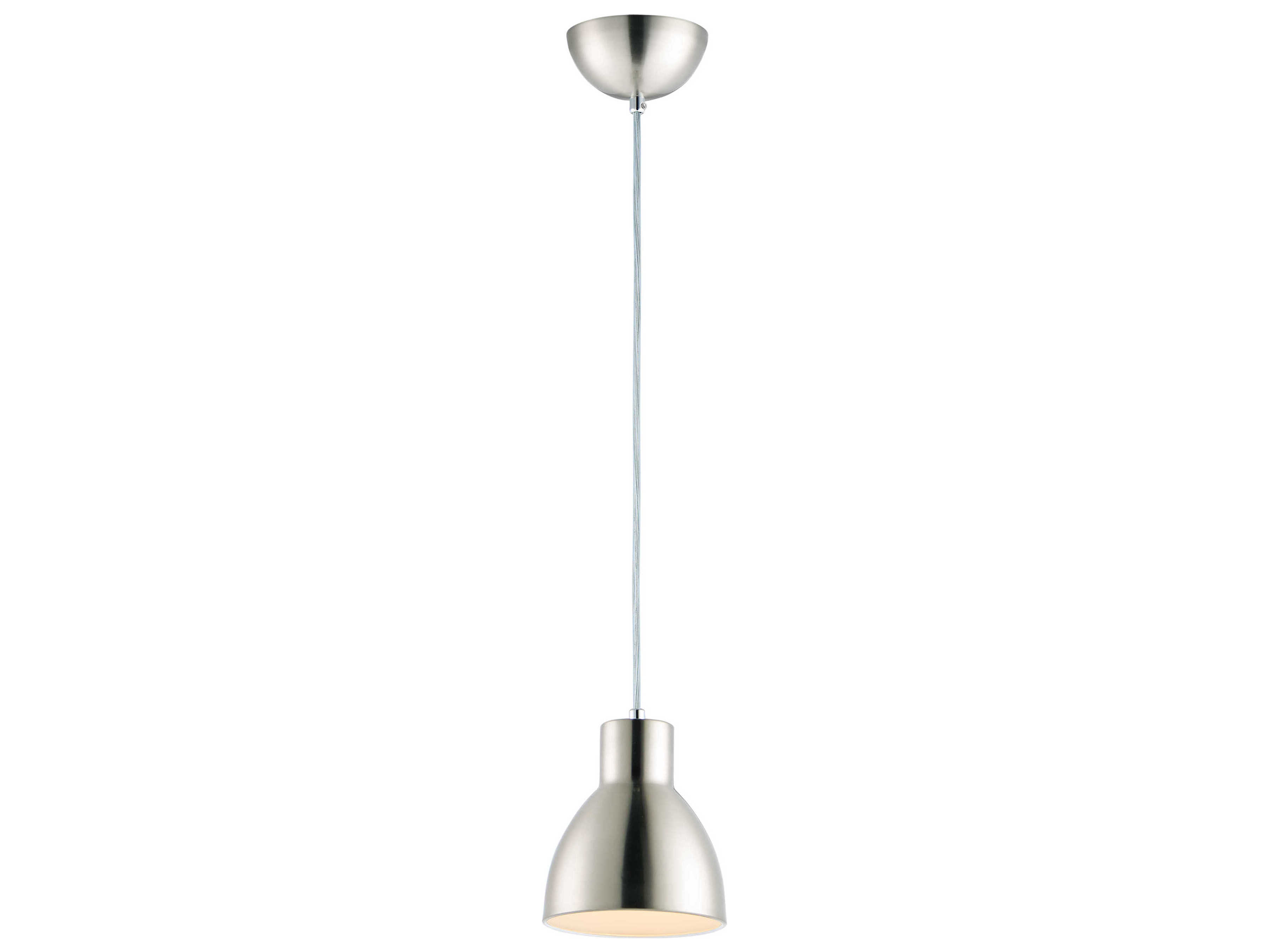 Maxim Lighting Cora 1-Light Satin Nickel Bell Mini Pendant
