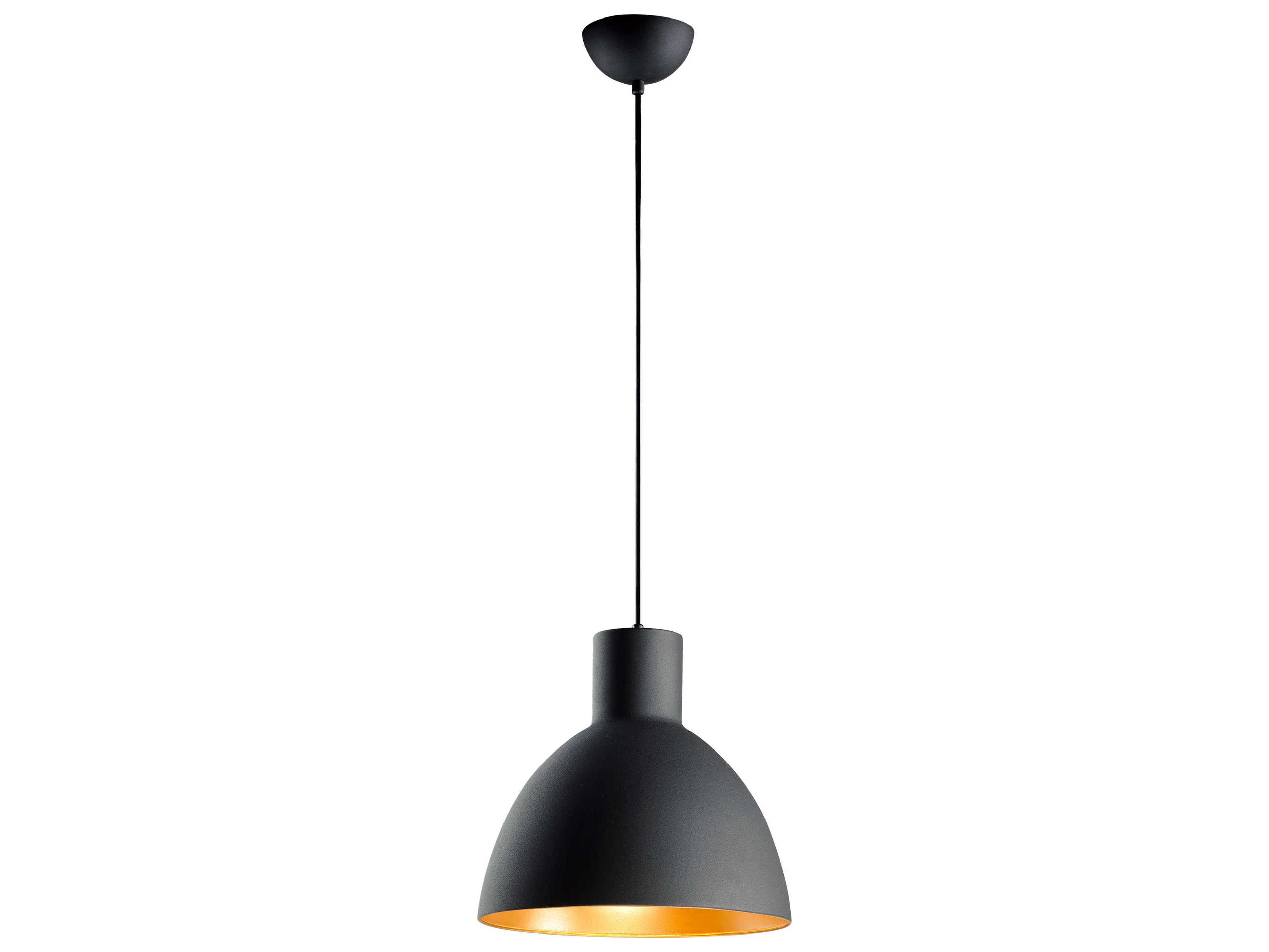 Maxim Lighting Cora 1-Light Black Gold Bell Pendant