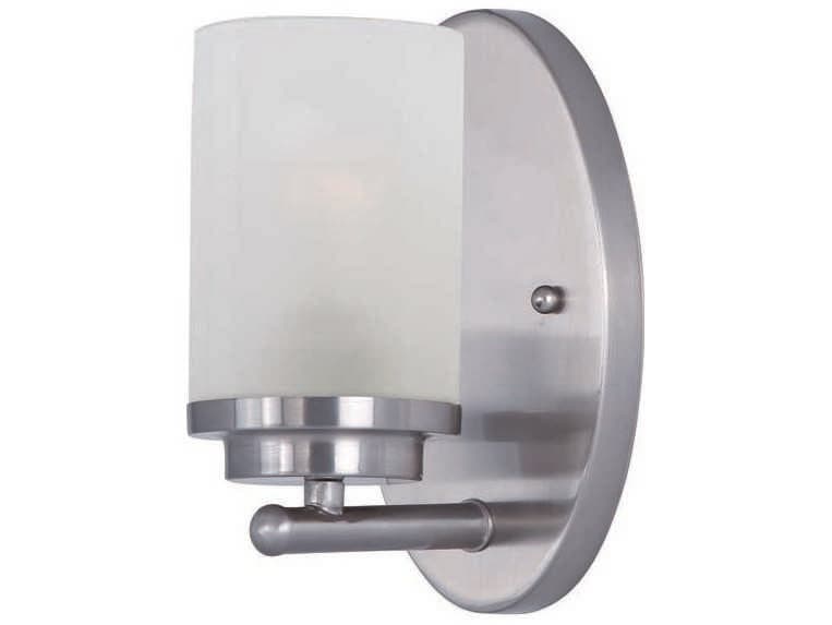 Maxim Lighting Corona 1-Light Satin Nickel Glass Wall Sconce