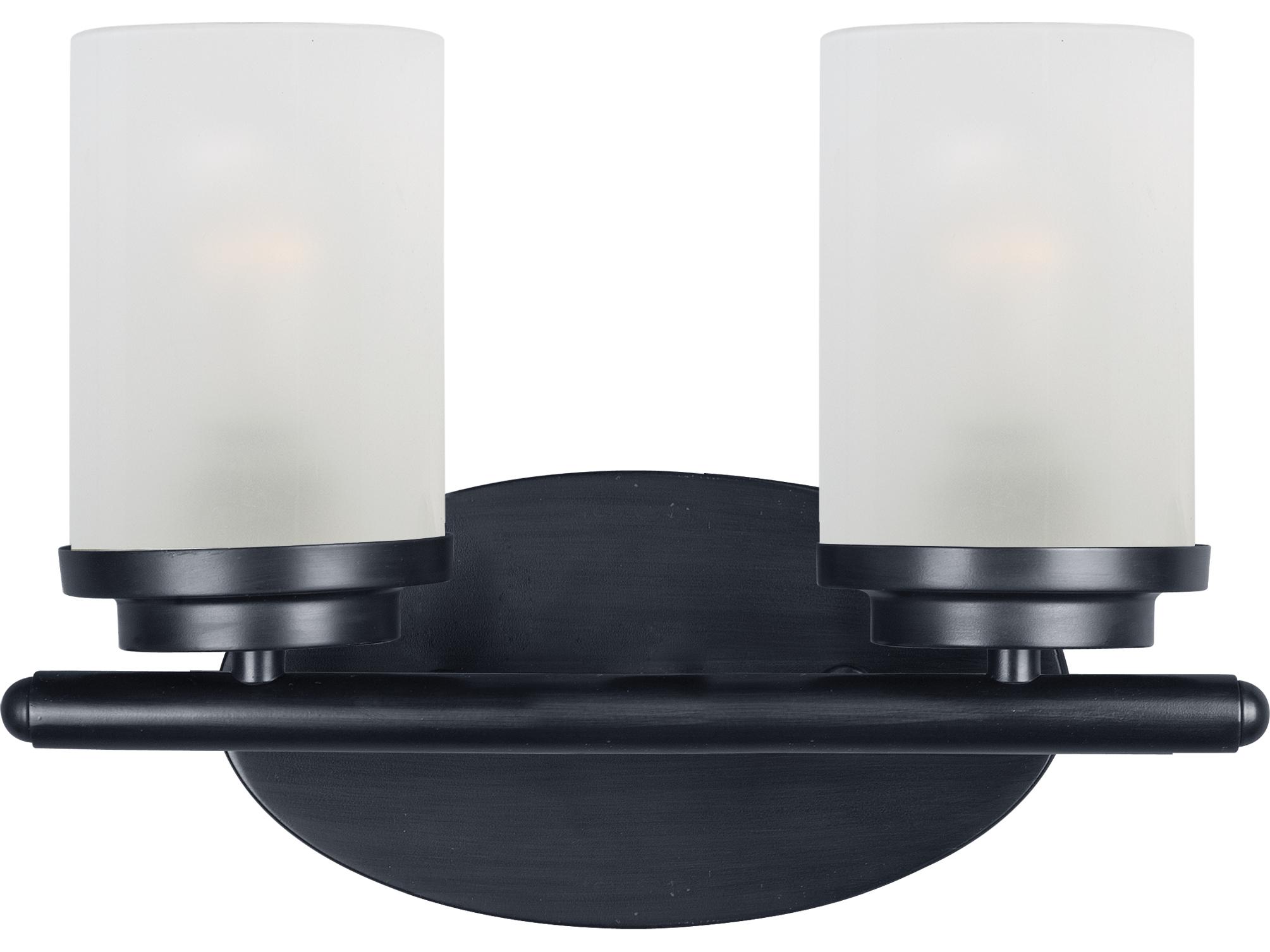 Maxim Lighting Corona 2-Light Black Glass Vanity Light