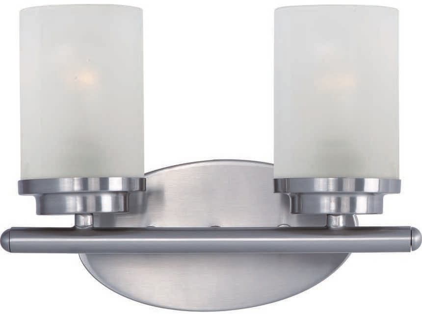 Maxim Lighting Corona 2-Light Satin Nickel Glass Vanity Light