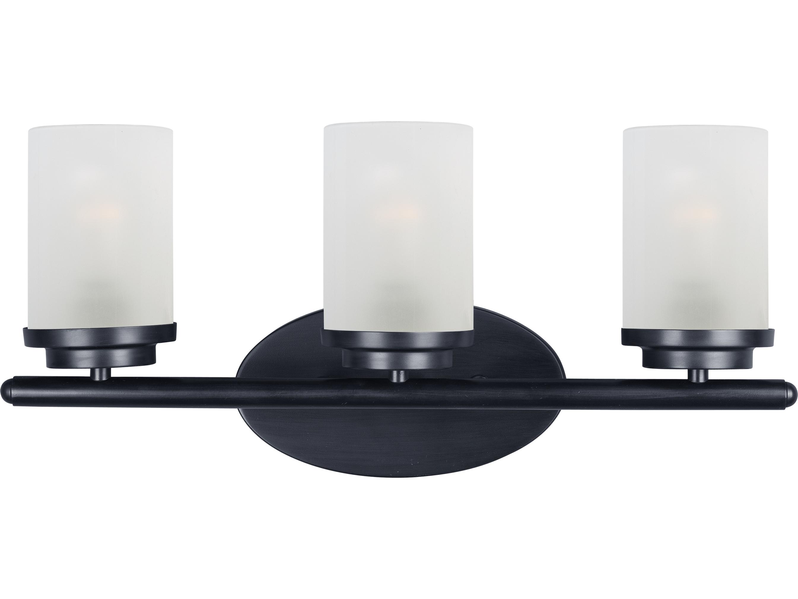 Maxim Lighting Corona 3-Light Black Glass Vanity Light