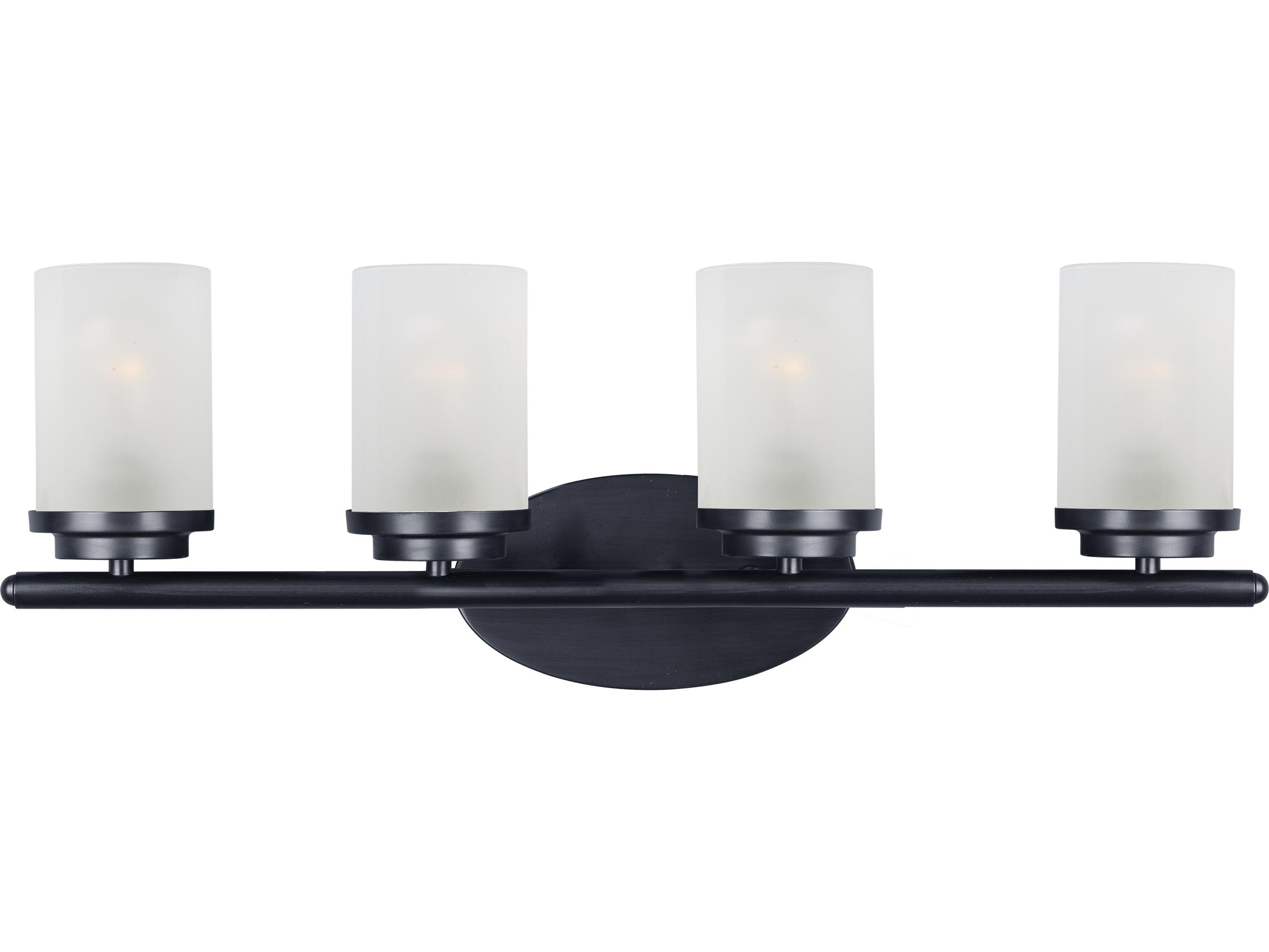 Maxim Lighting Corona 4-Light Black Glass Vanity Light