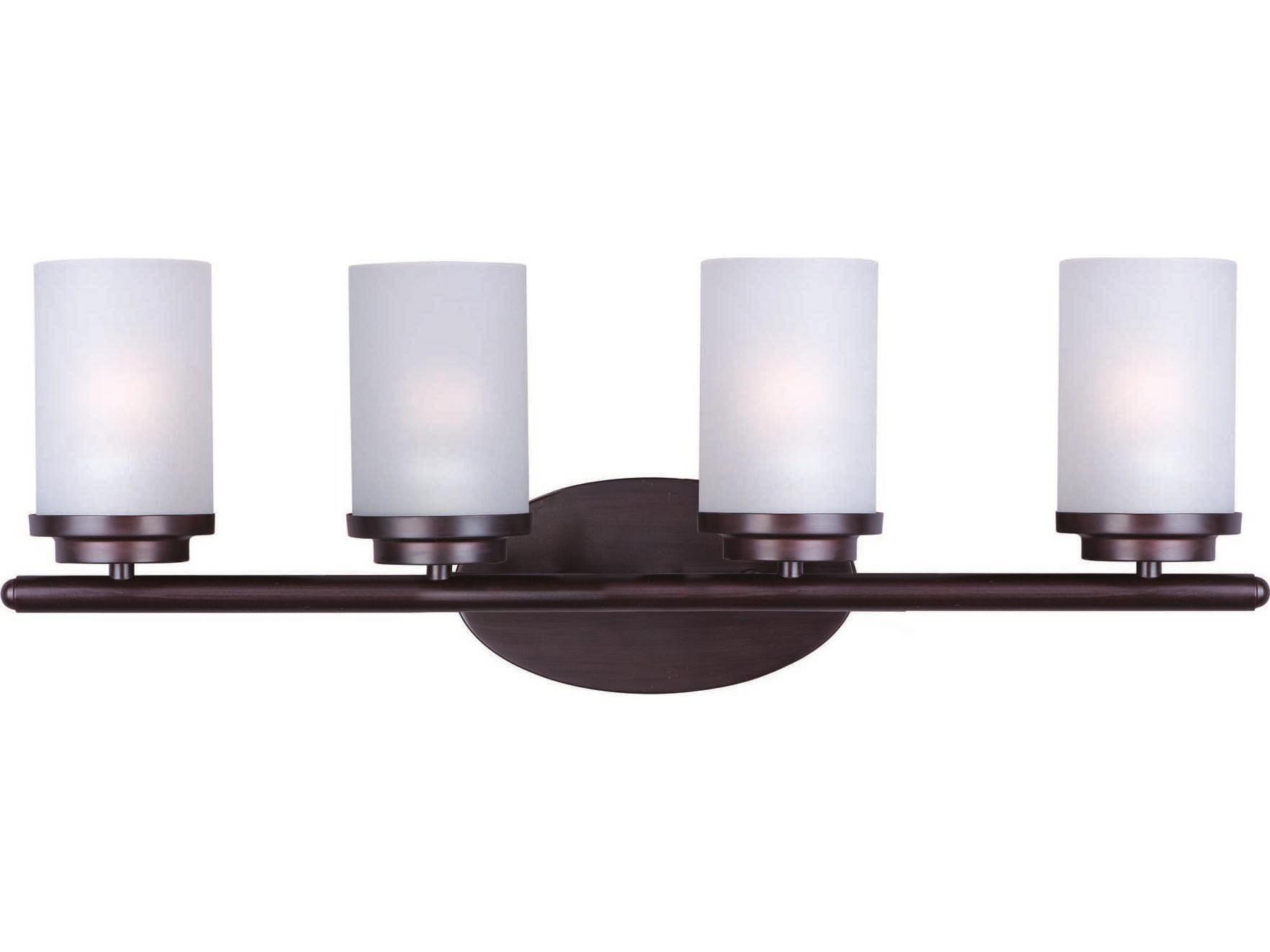Maxim Lighting Corona 4-Light Oil Rubbed Bronze Glass Vanity Light