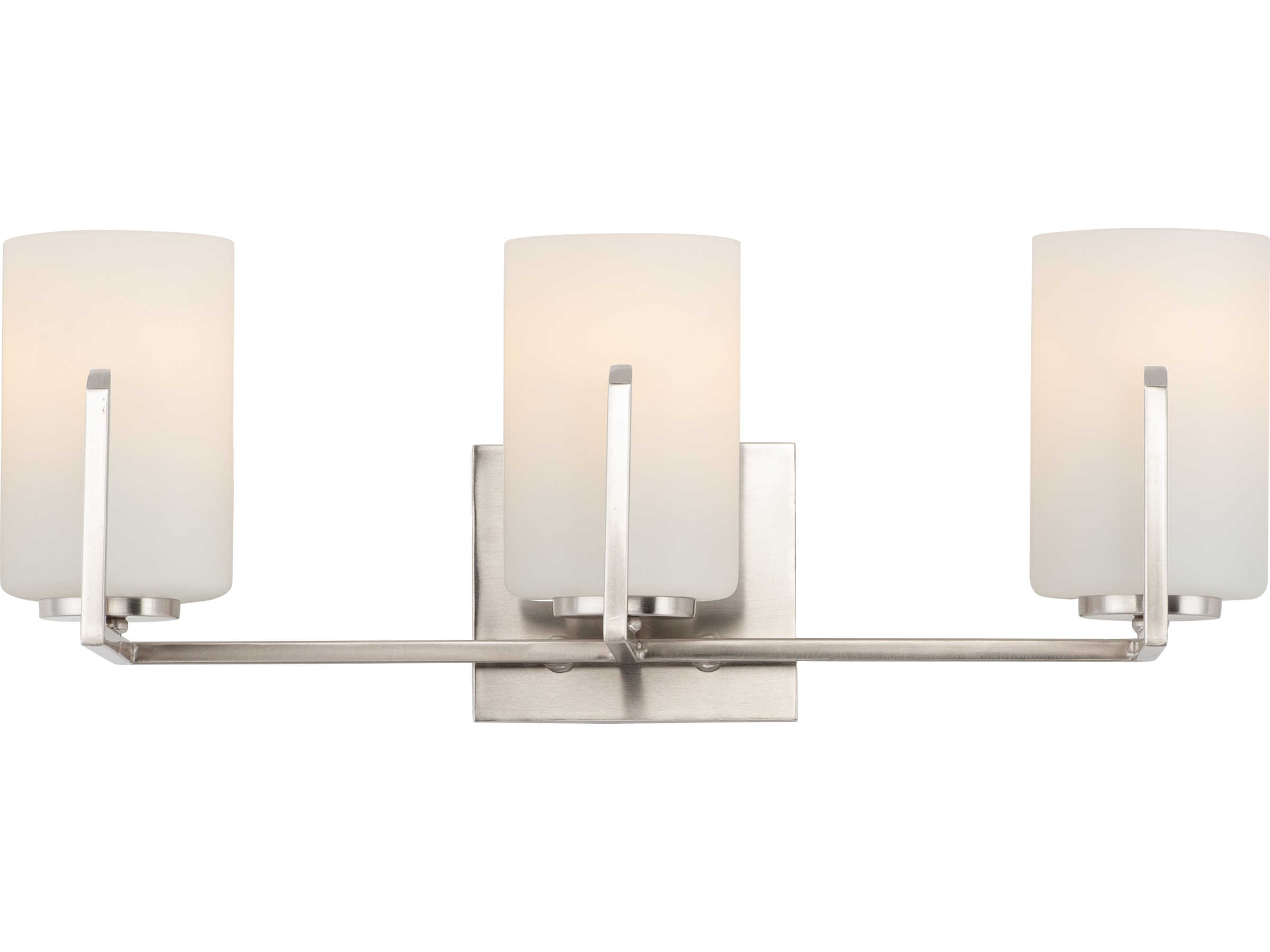 Maxim Lighting Dart 3-Light Satin Nickel Glass Vanity Light