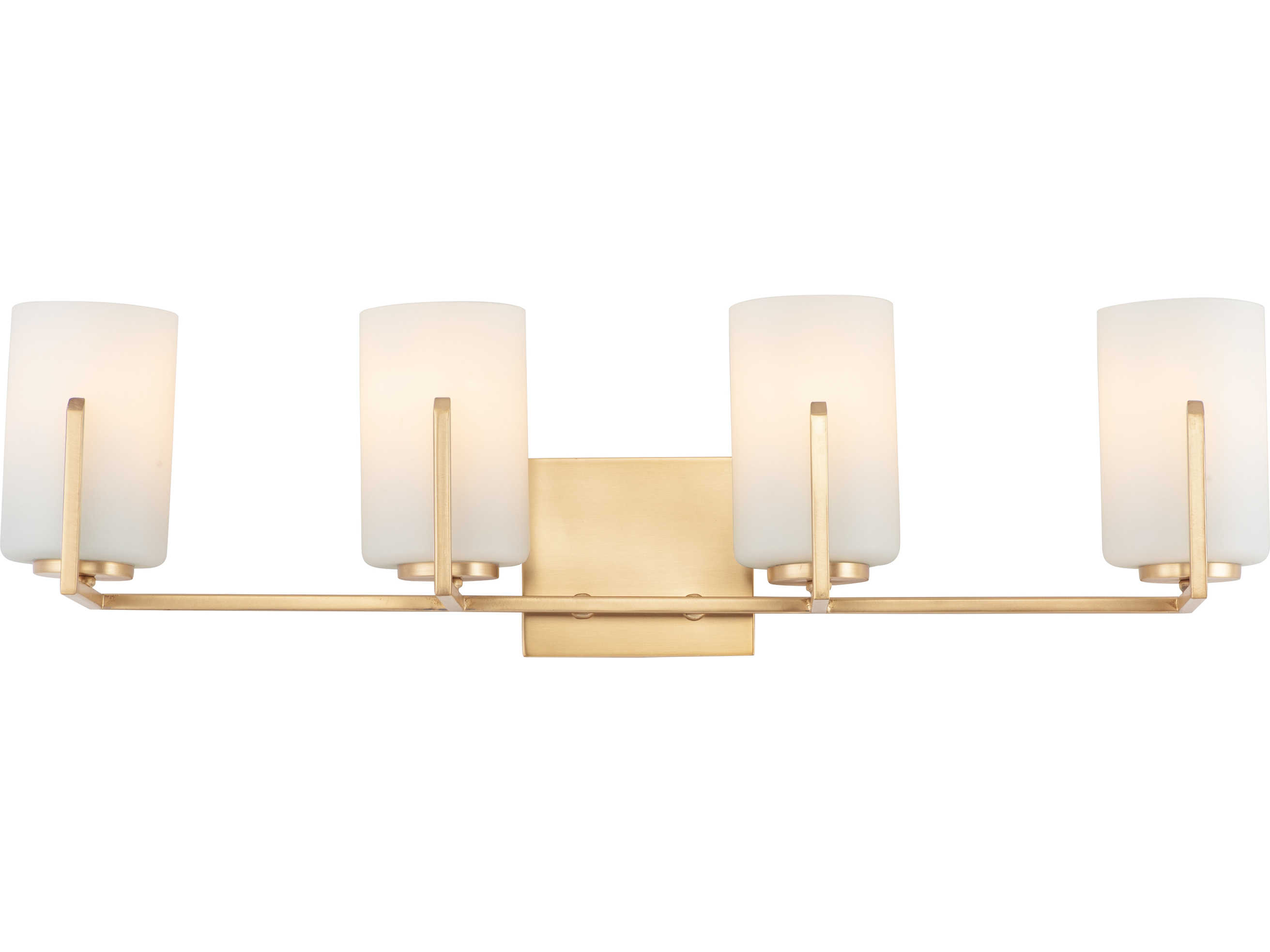 Maxim Lighting Dart 4-Light Satin Brass Glass Vanity Light